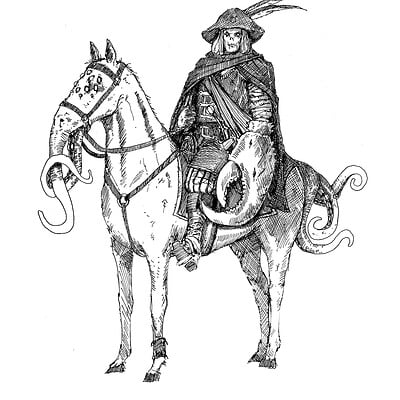 Samuel allan crab cavalier on horse