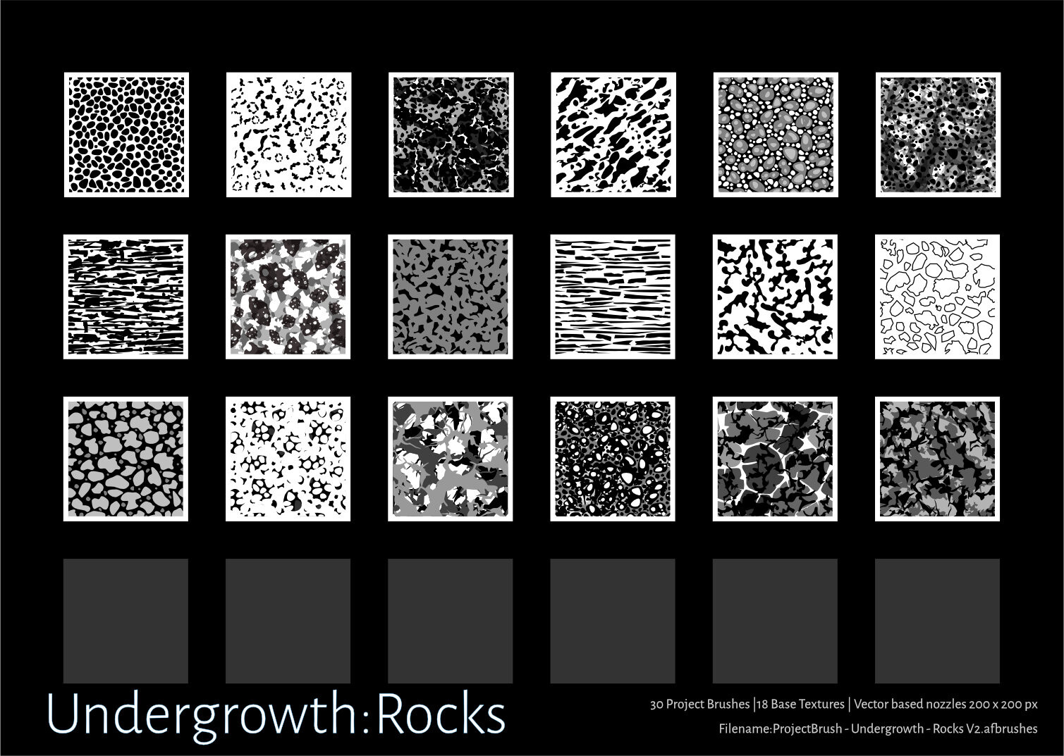 Undergrowth Rocks
18 Base Textures