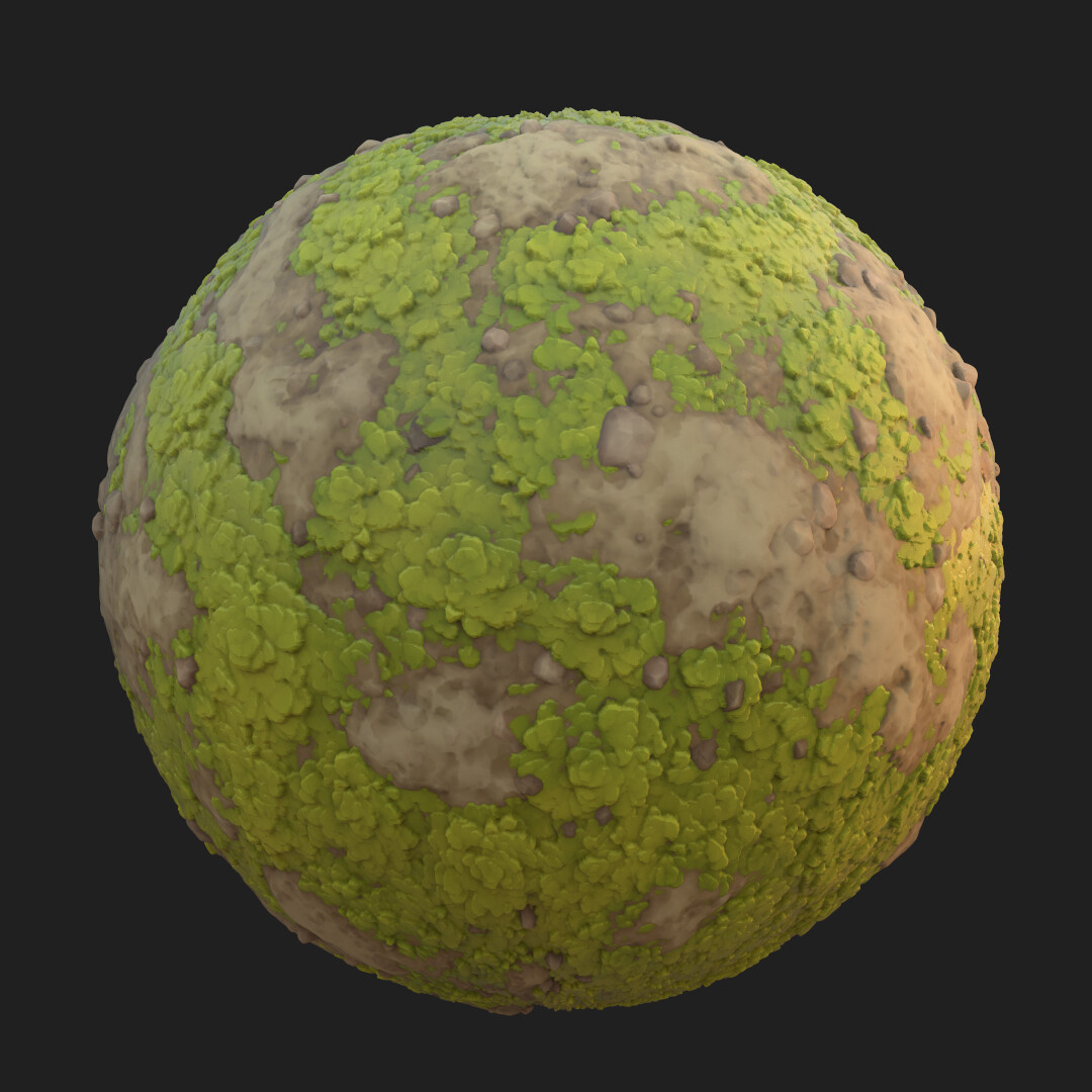 Stylized Dirt And Moss Material