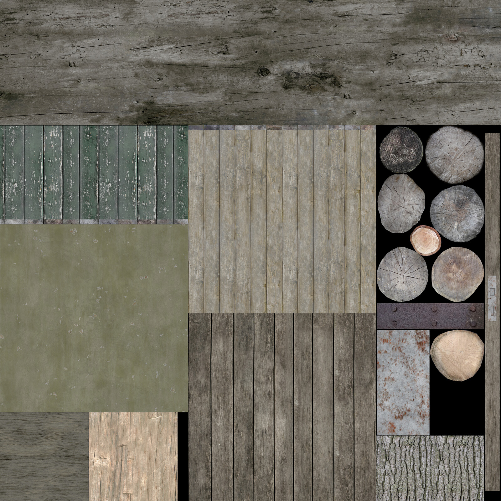 Diffuse texture - only one for all models.