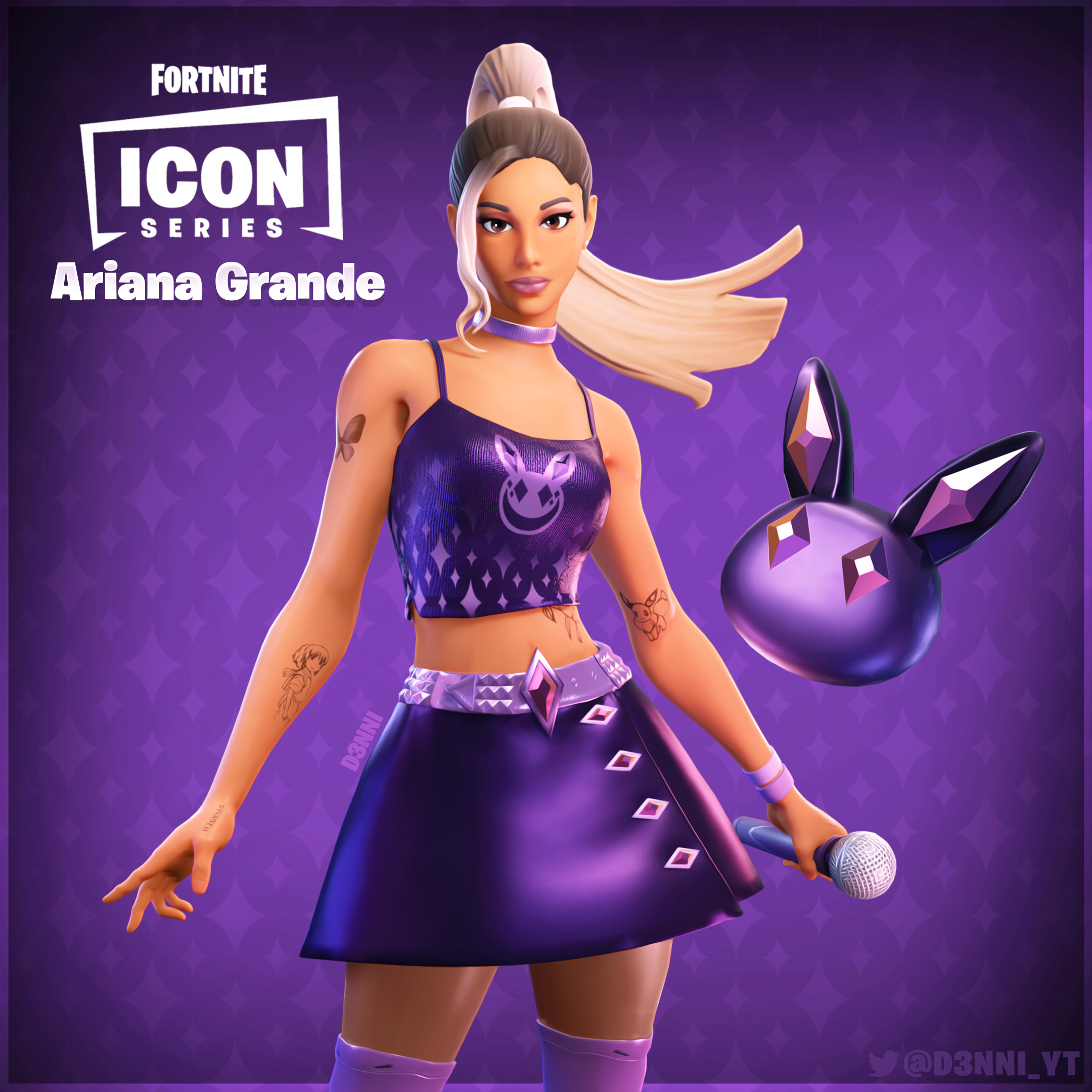 Artstation Fortnite Skin Concept Ariana Grande Icon Series D3nni