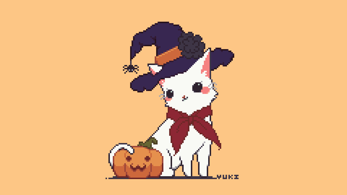 Yuki Pixels Halloween Cat
