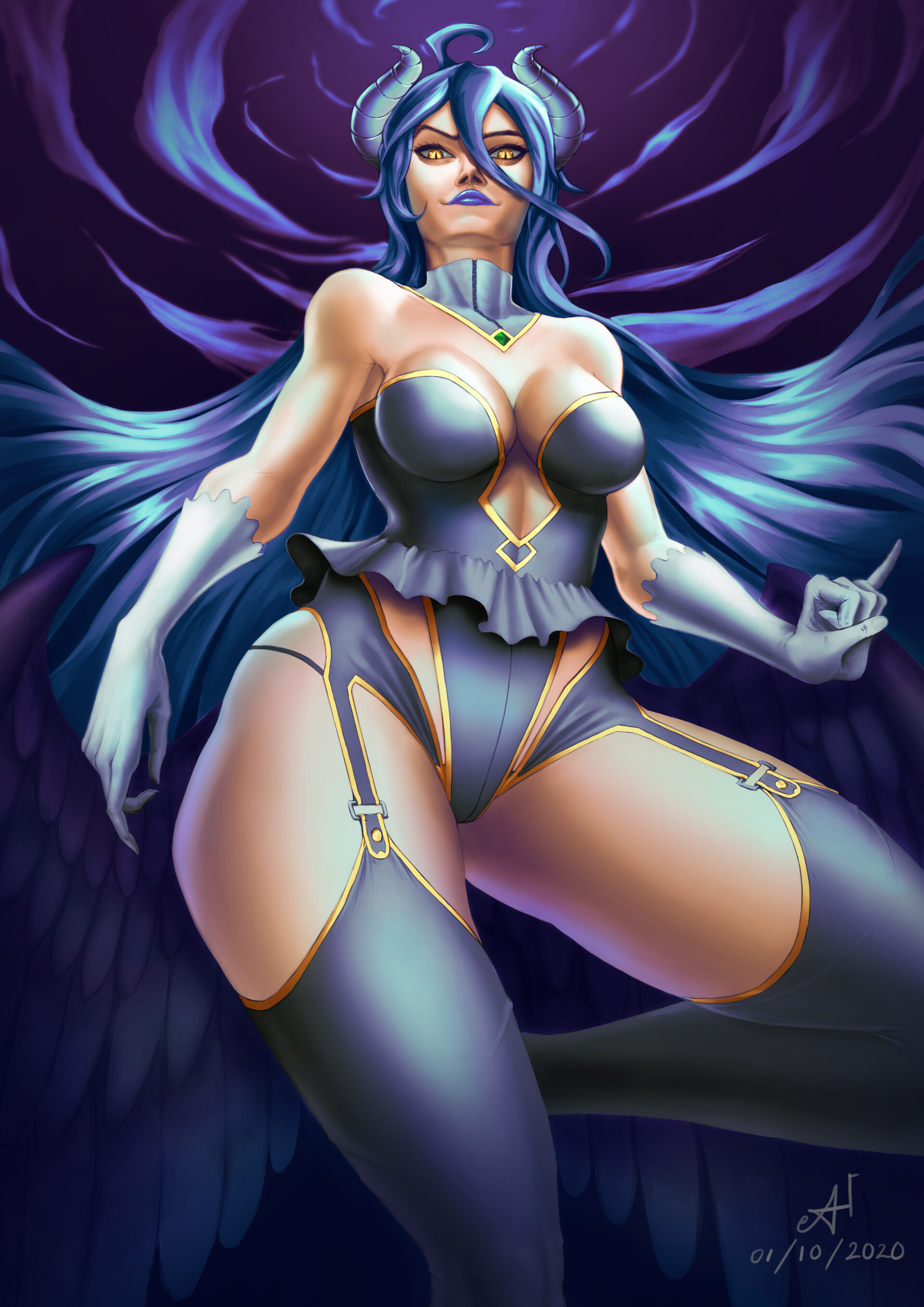 Artstation Albedo Overlord Fan Art Female Character Alexis Hurtado Discover the magic of the internet at imgur, a community anime overlord | ainz ooal gown and floor guardian: artstation albedo overlord fan art
