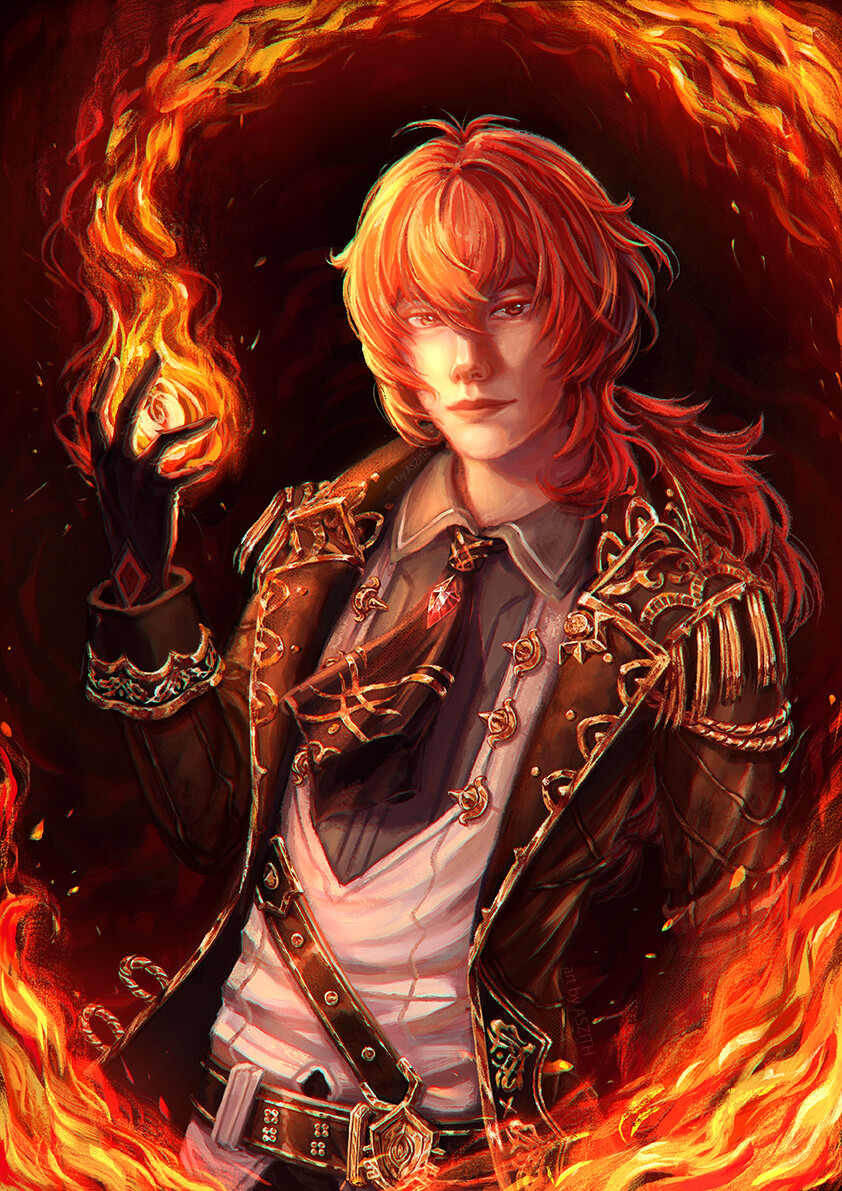 Artstation Diluc Genshin Impact Fanart Aszith