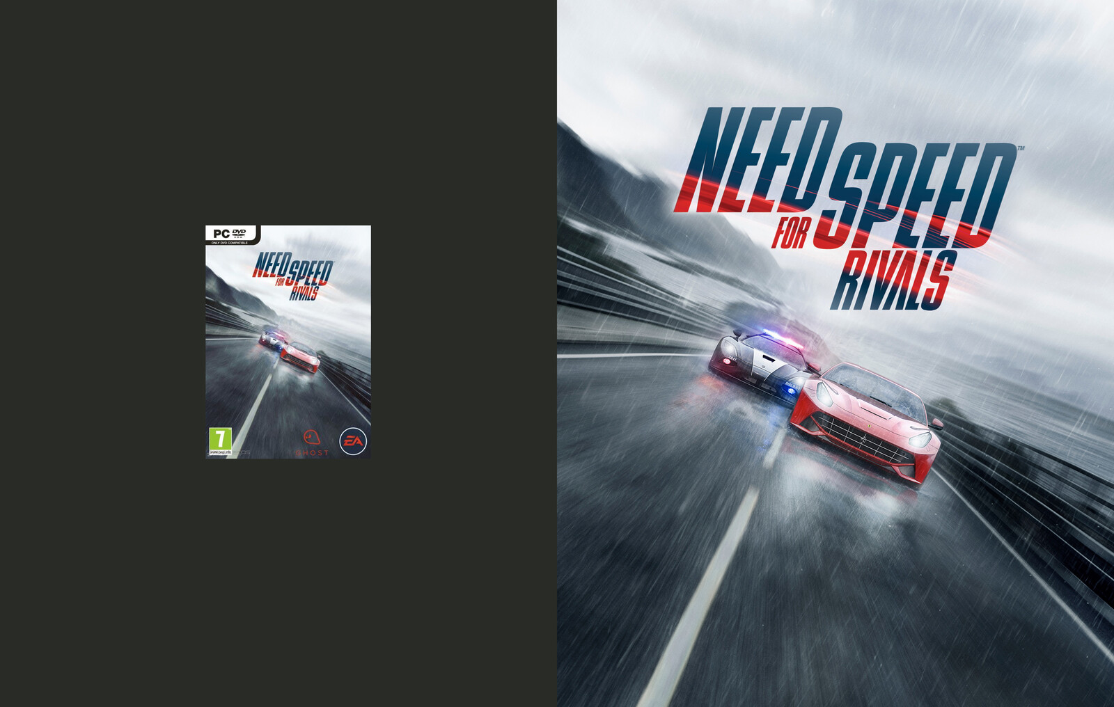 Need for Speed Rivals (Original Scan vs. Poster format)