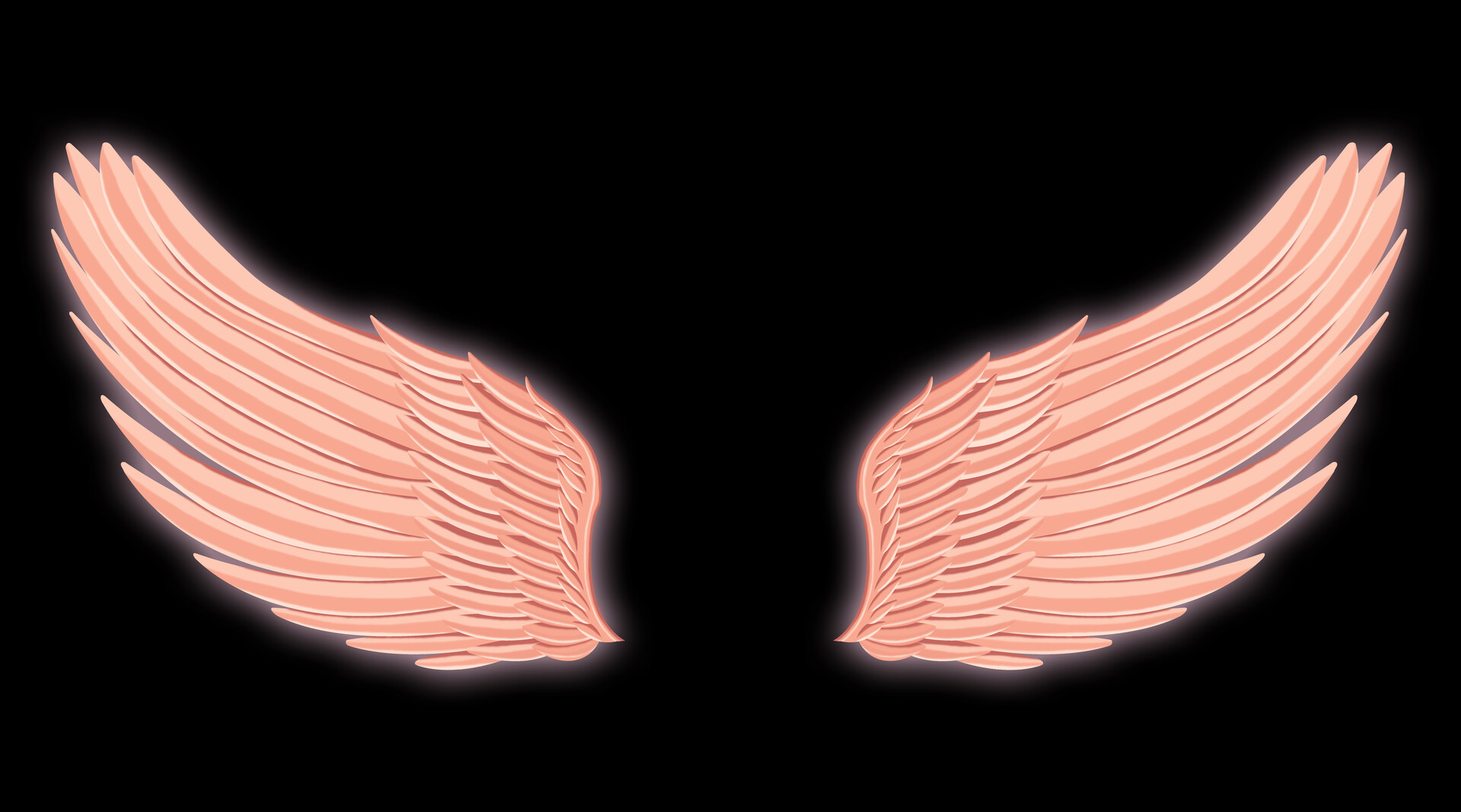 ArtStation - Rose Gold Angel Wings