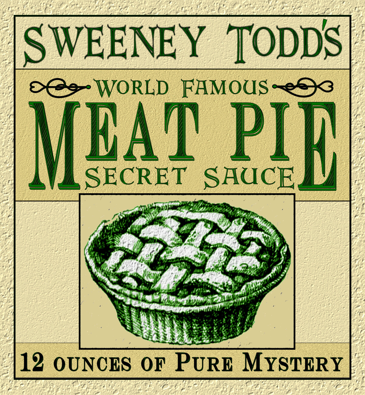 ArtStation Sweeney Todd's Meat Pie Secret Sauce label
