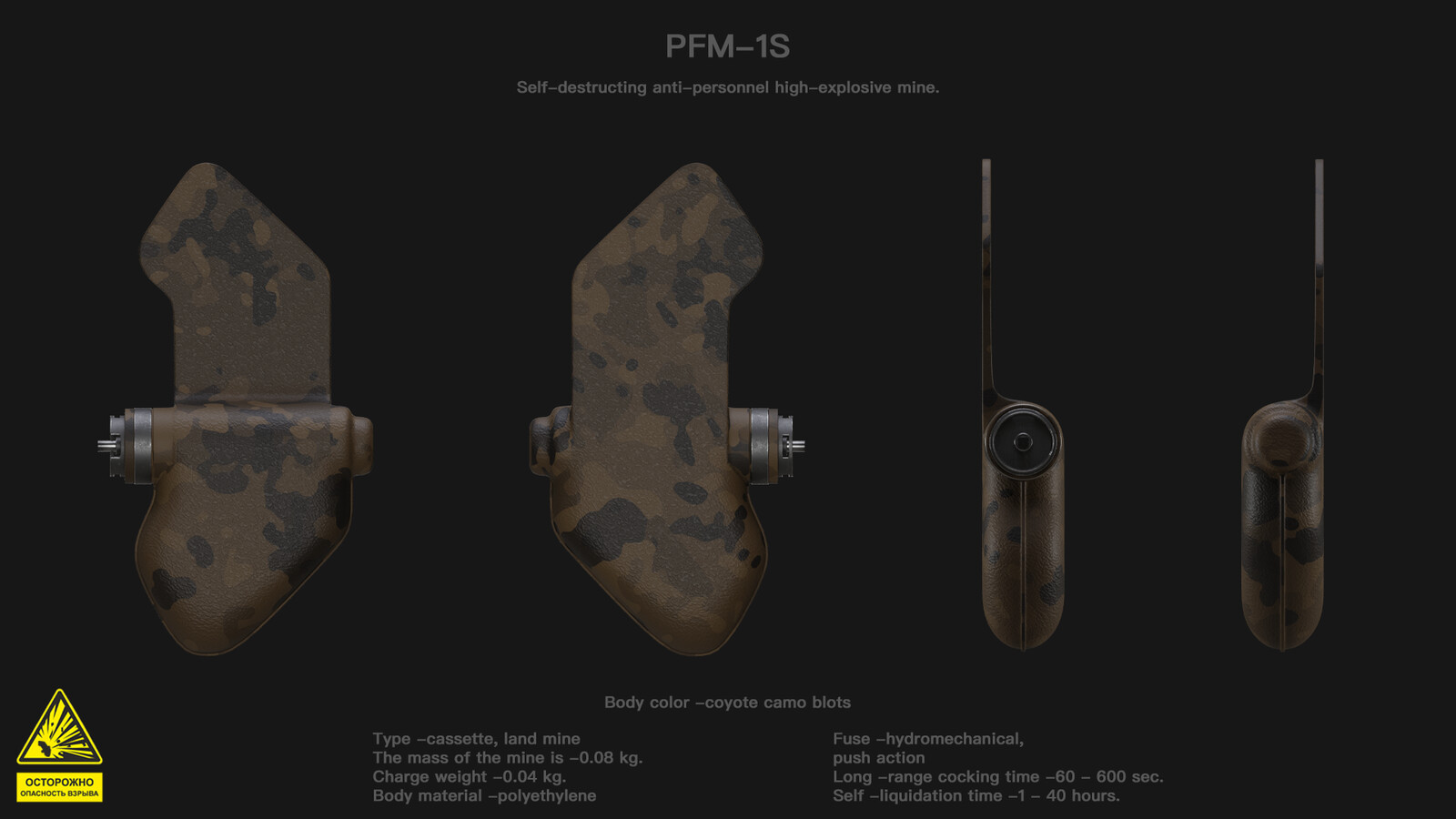Catcher - PFM-1S "Petal" self-destructing anti-personnel high-explosive ...