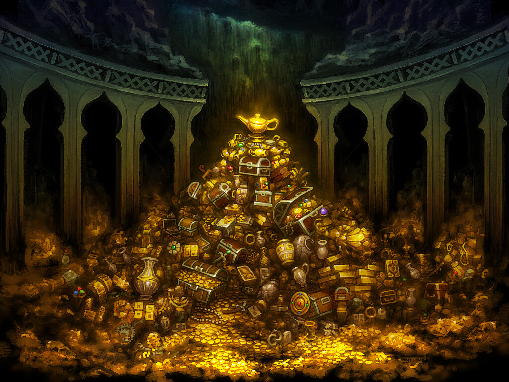 gold treasure cave