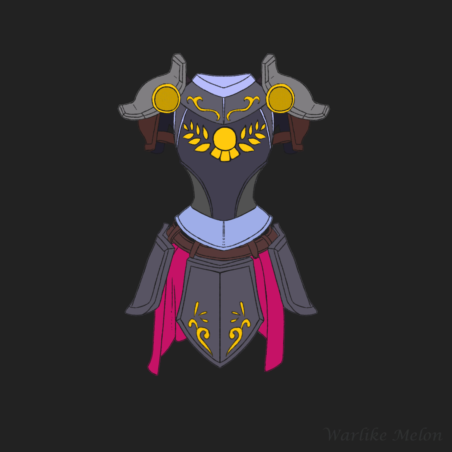 Warlike Melon Inktober Day 14Armor