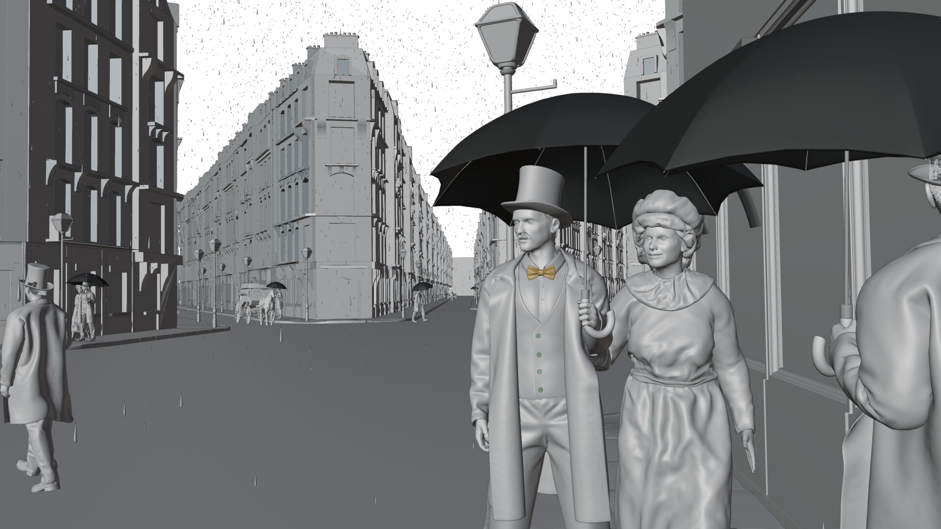 Artstation Paris Street Rainy Day Cg Kdaf Artstation Paris Street Rainy Day Cg Kdaf