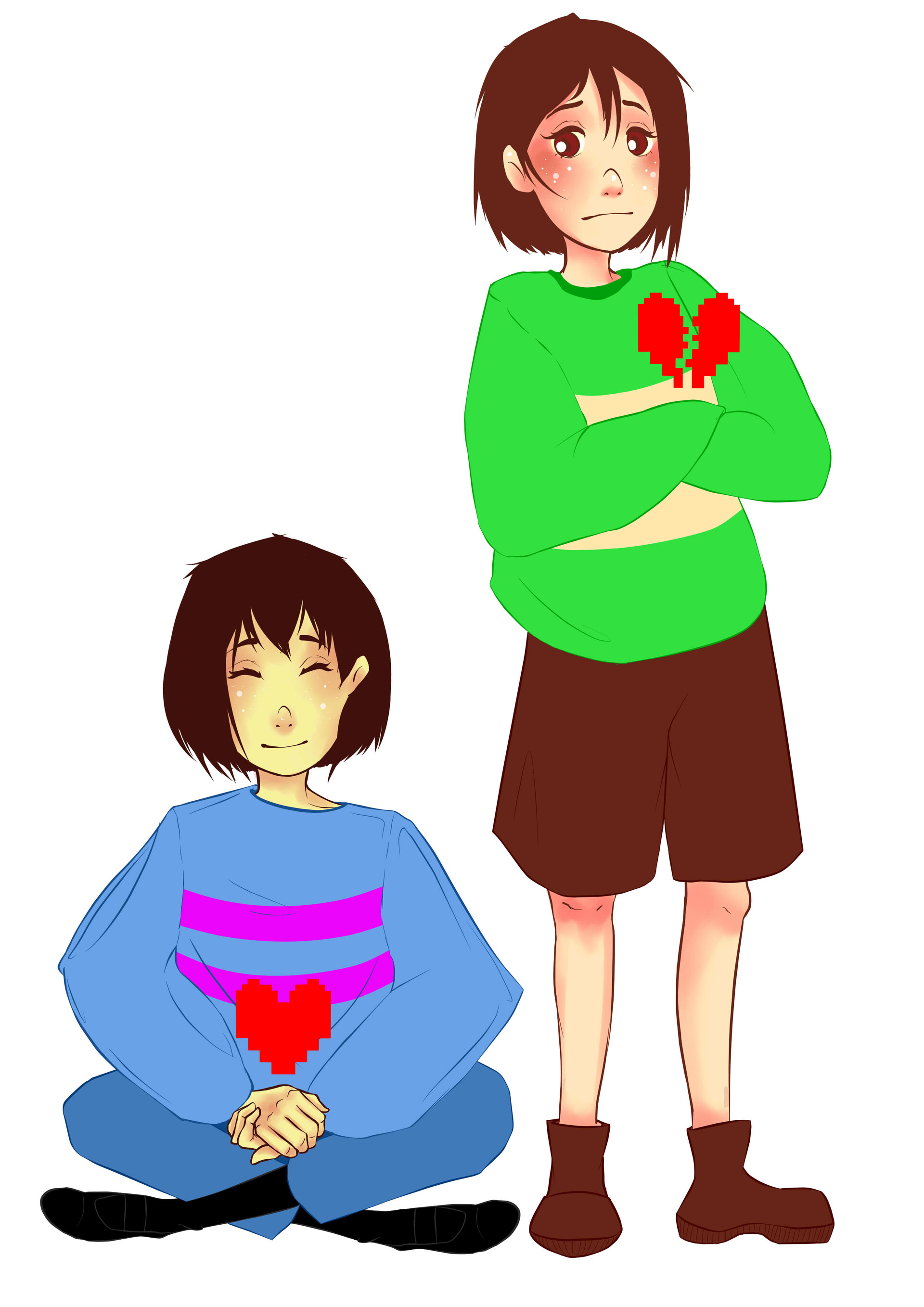 Artstation Undertale Theme Frisk Chara Alicja Pegiel