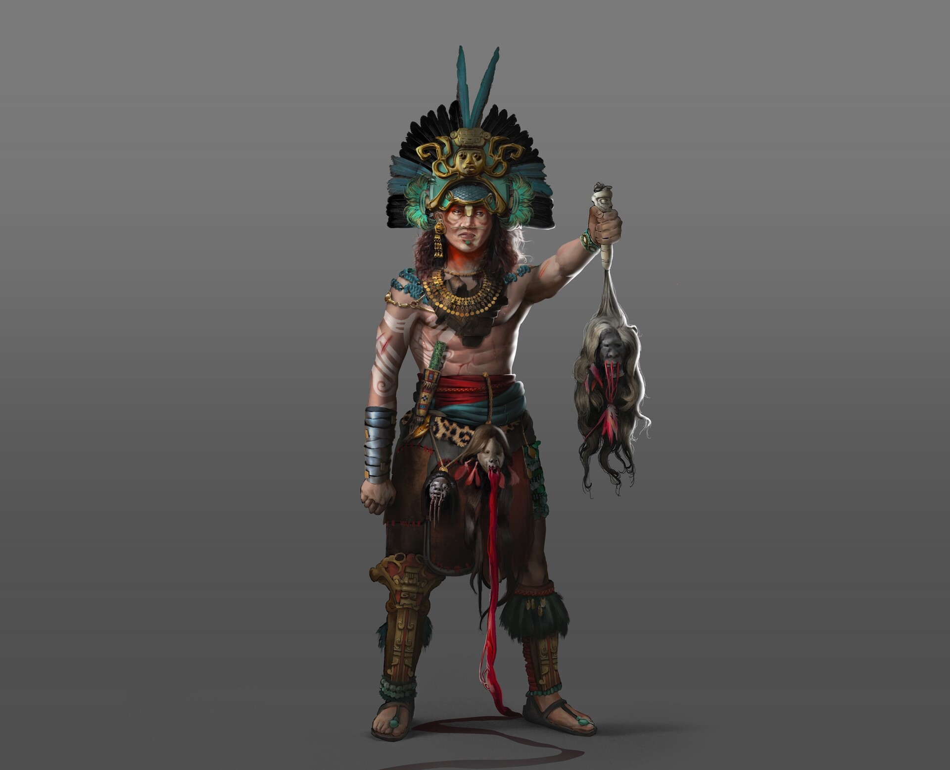 ArtStation - Aztec warrior