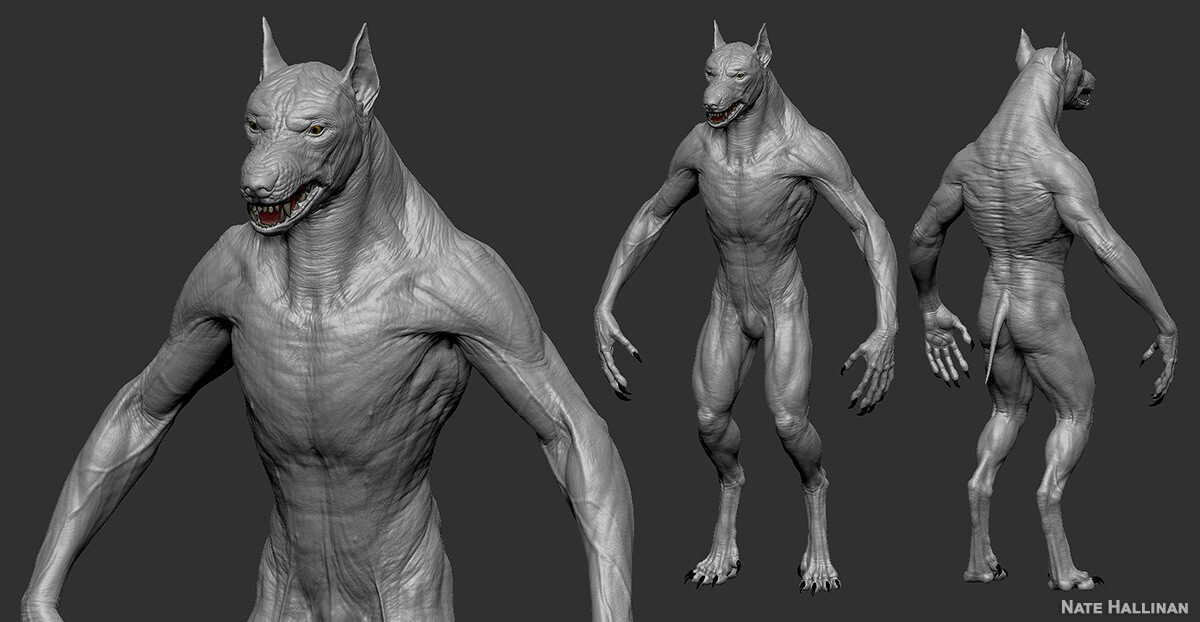 This is where I got with the sculpt. Finished is better than perfect; it was time to move on and learn more ZBrush.