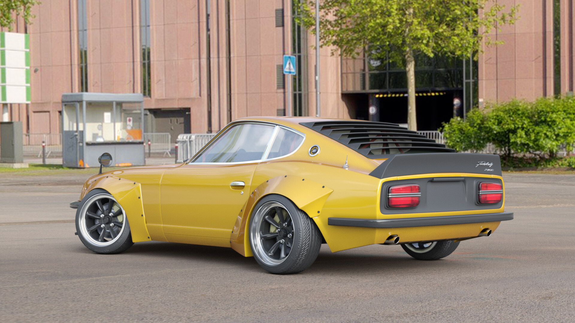 Artstation Nissan 240 Z With Wide Body Kit Kunnatee