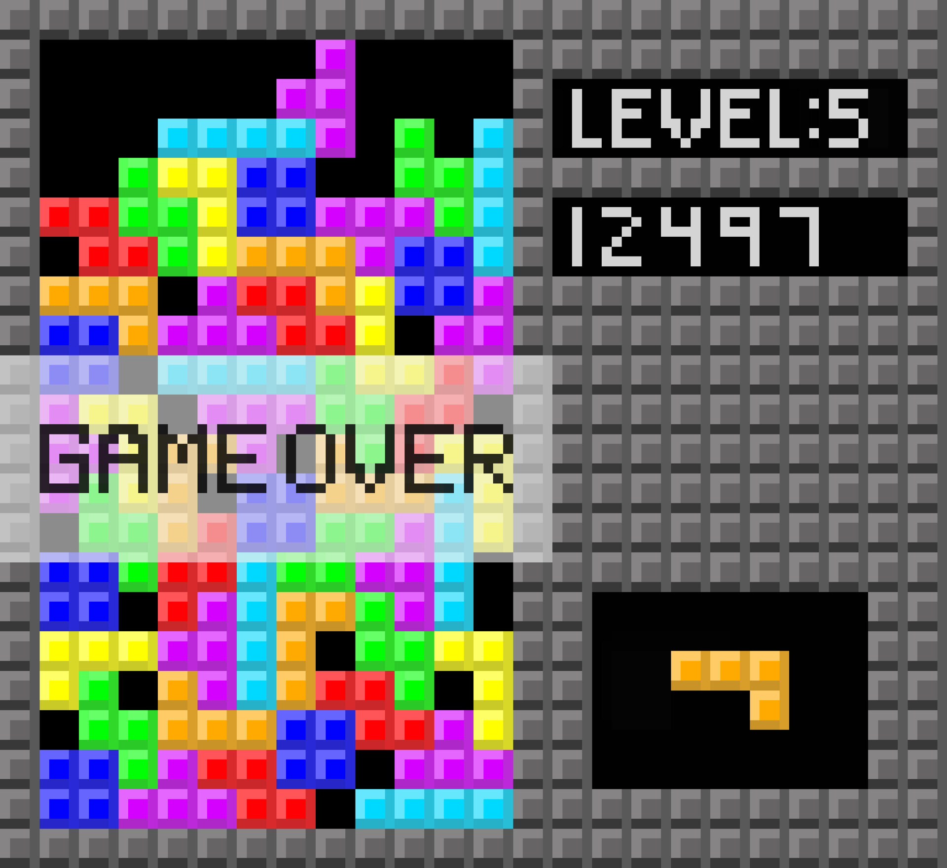 Build Tetris with Pygame #14 - Game Over 