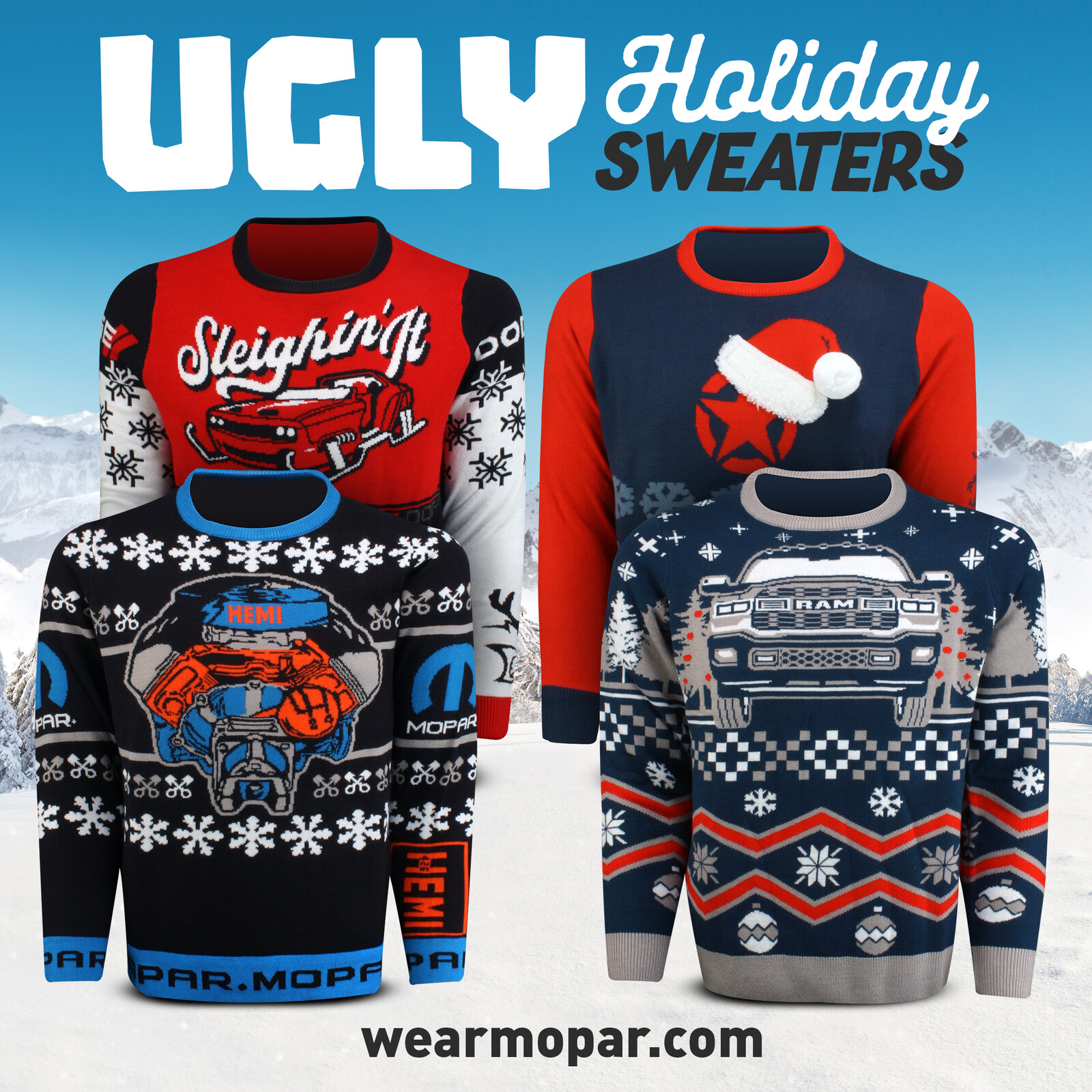 Mopar ugly christmas sweater