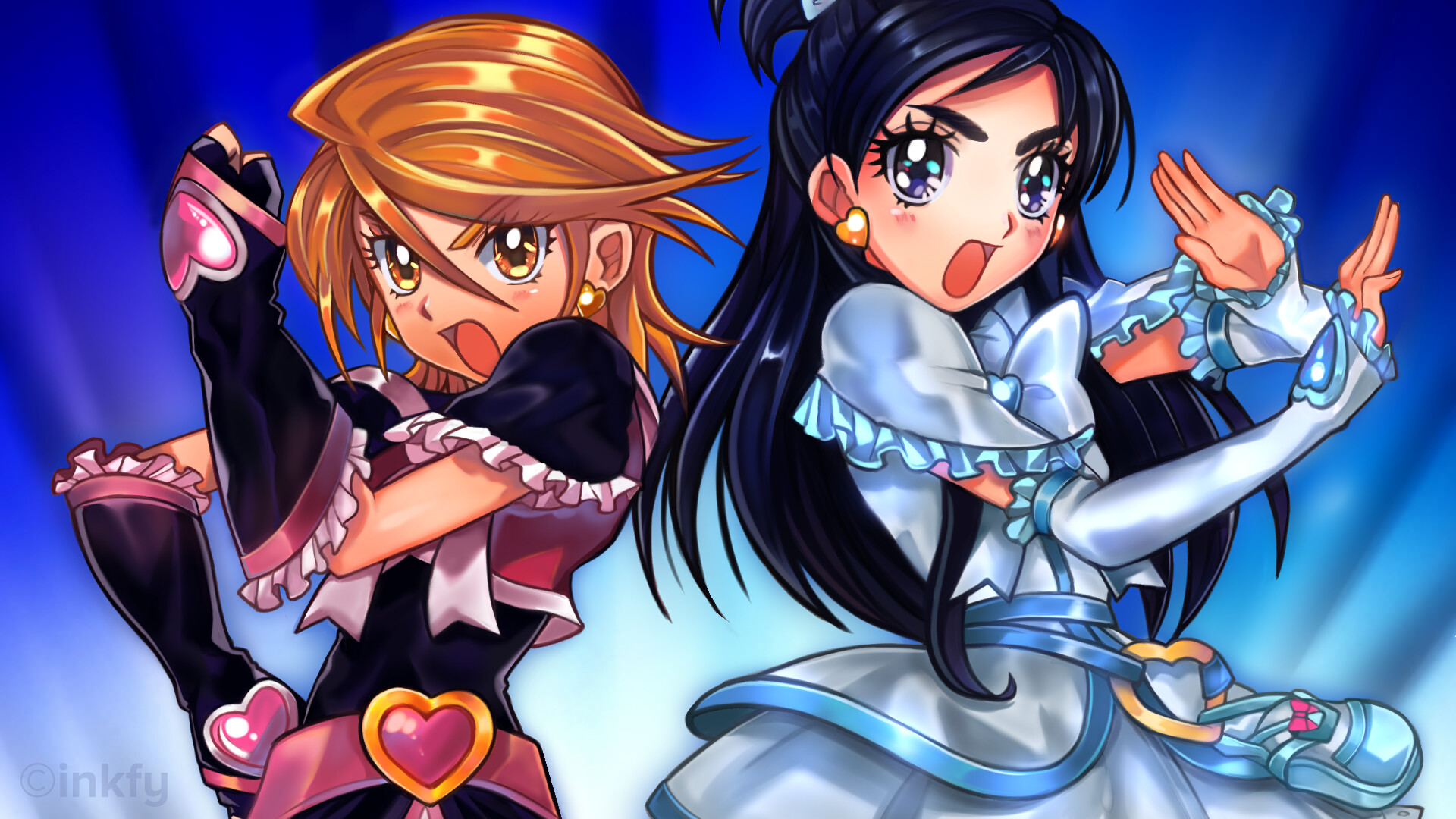 Artstation Cure Black Cure White Max Heart Redraw Challenge