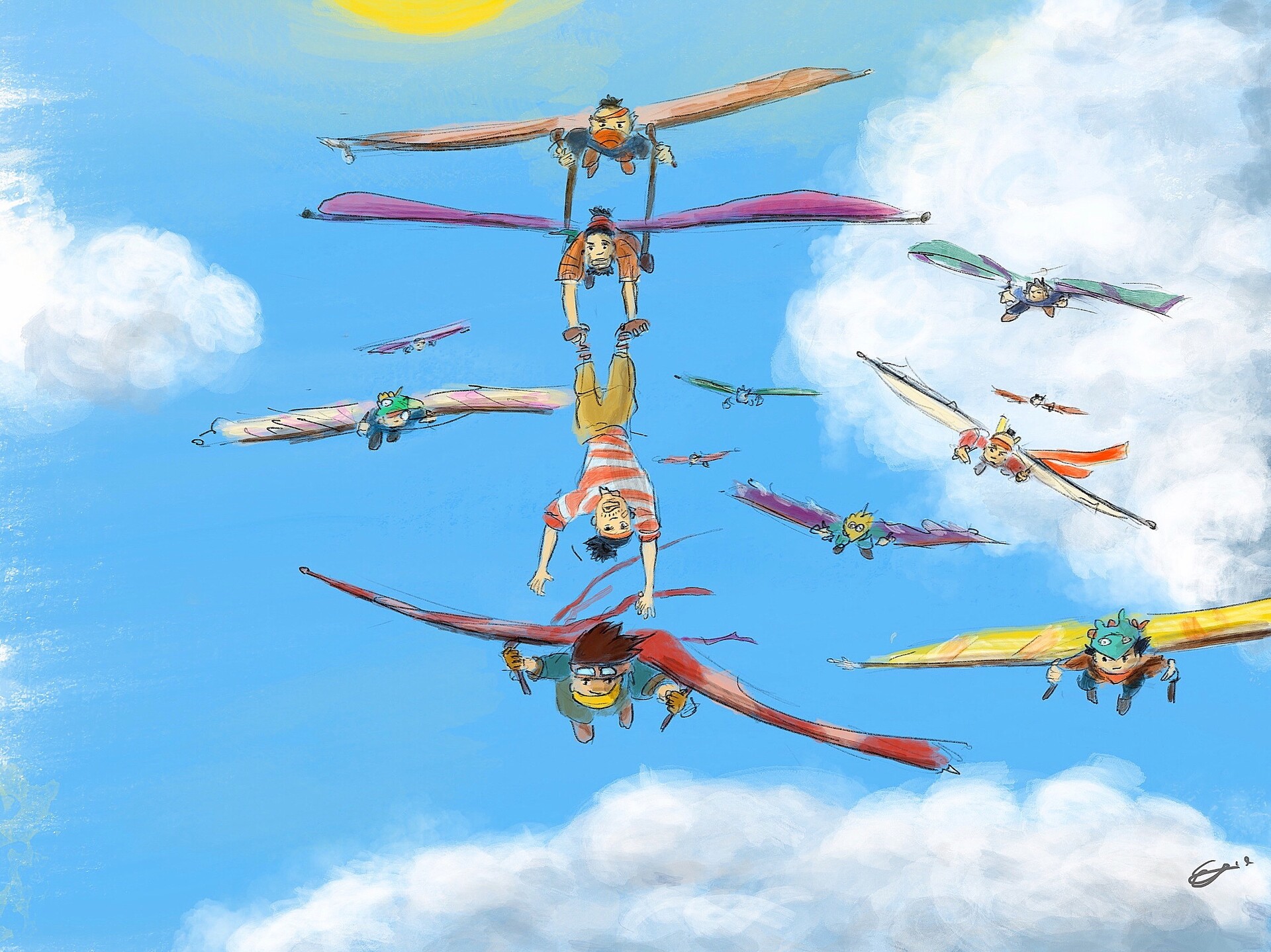 ArtStation - Concept piece: a circus in the sky