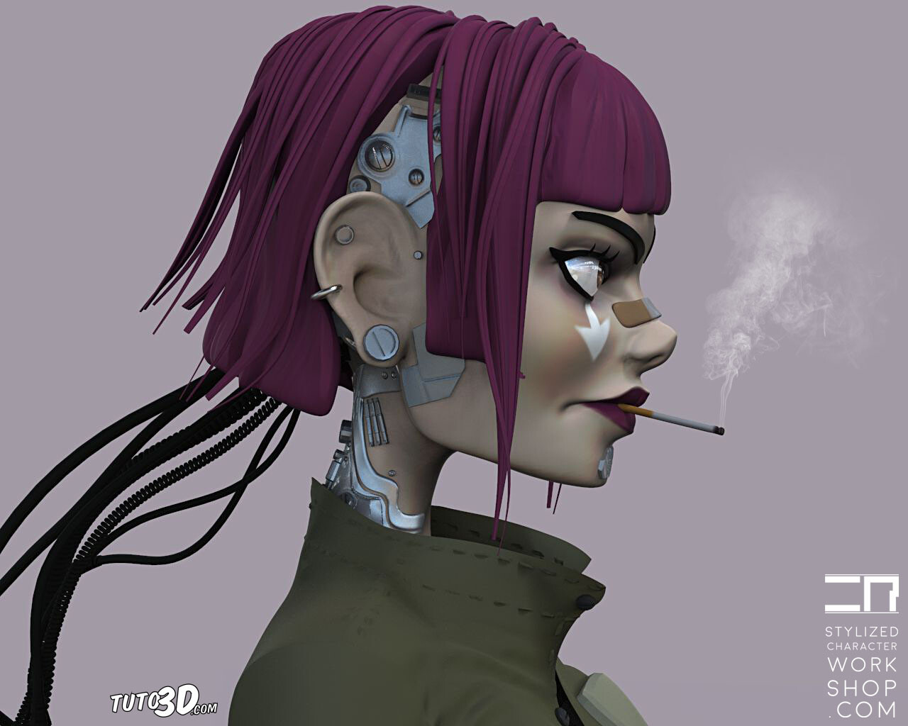 Hipster Cyborg Girl (Afternoon Speed sculpt)