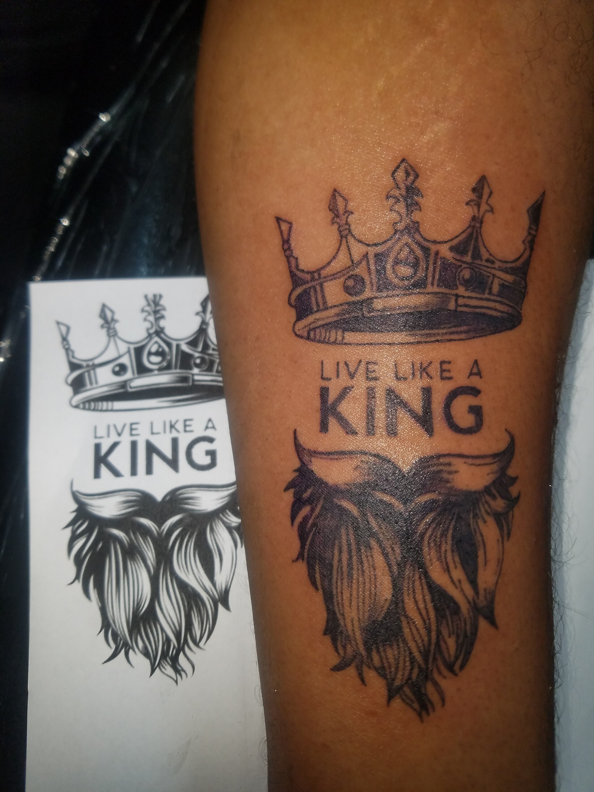 LIVE LIKE A KING tattoo on hand  unique tattoo  beautiful tattoo   shorts  YouTube