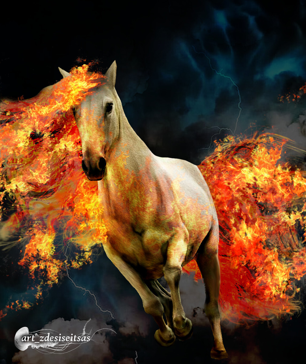 ArtStation Fire horse.