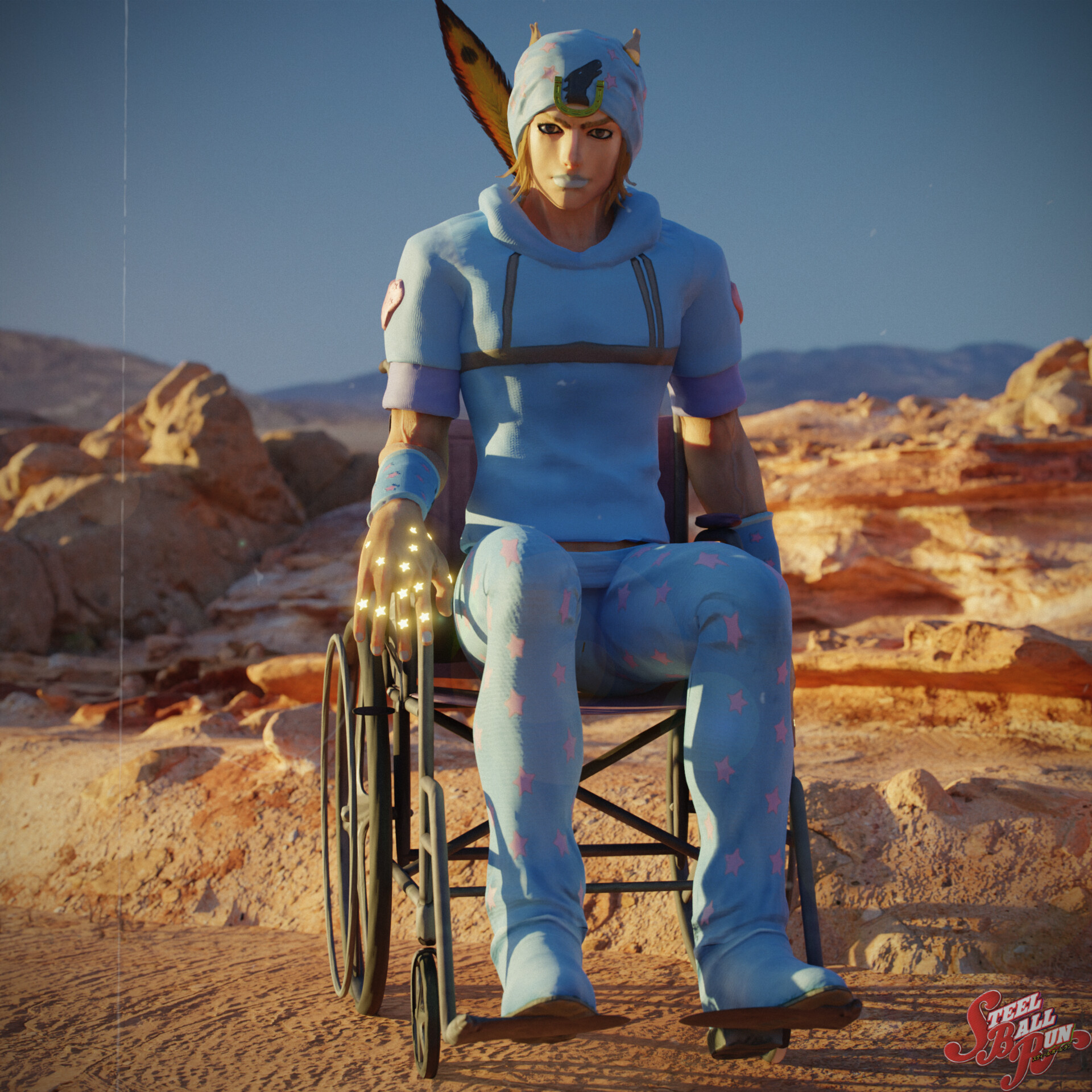 pic Johnny Joestar Wheelchair johnny joestar 3d model pierce sammons