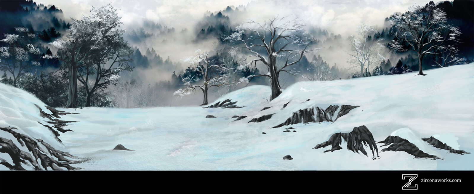 Wintery field