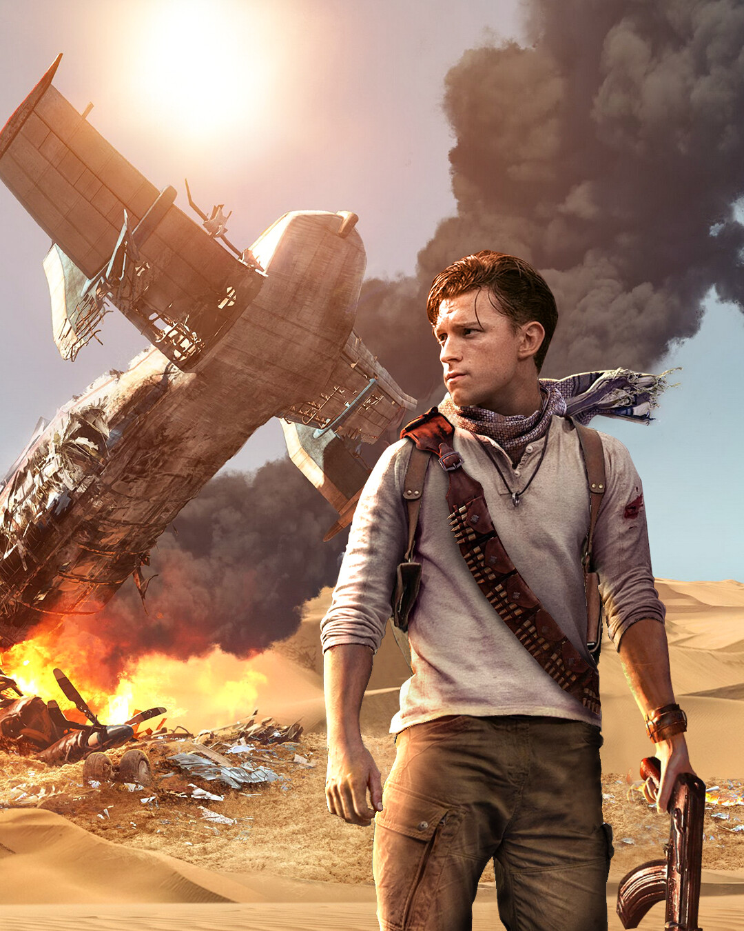 Rahal Nejraoui - Tom Holland Uncharted 3 cover remake.