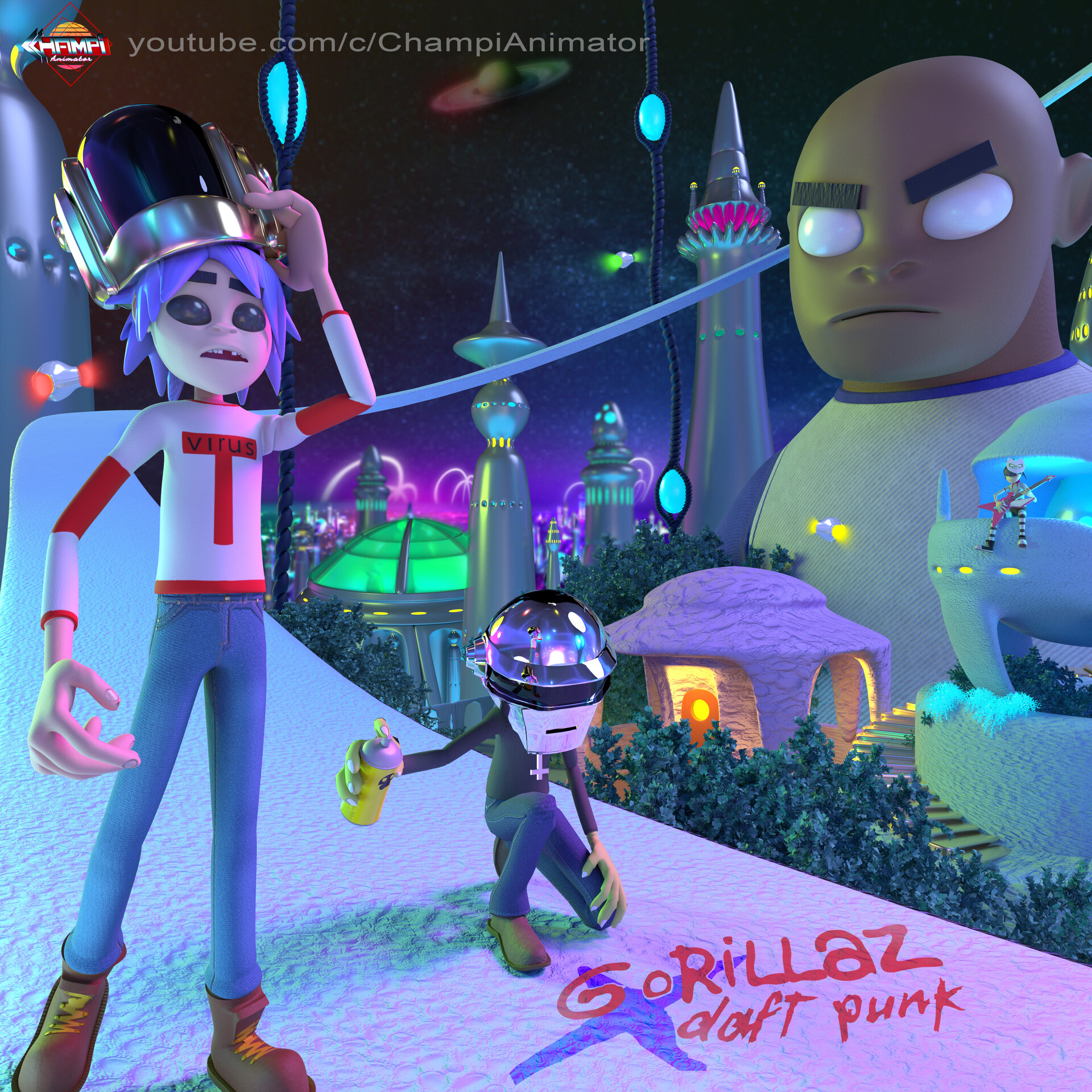 ArtStation Gorillaz X Daft Punk
