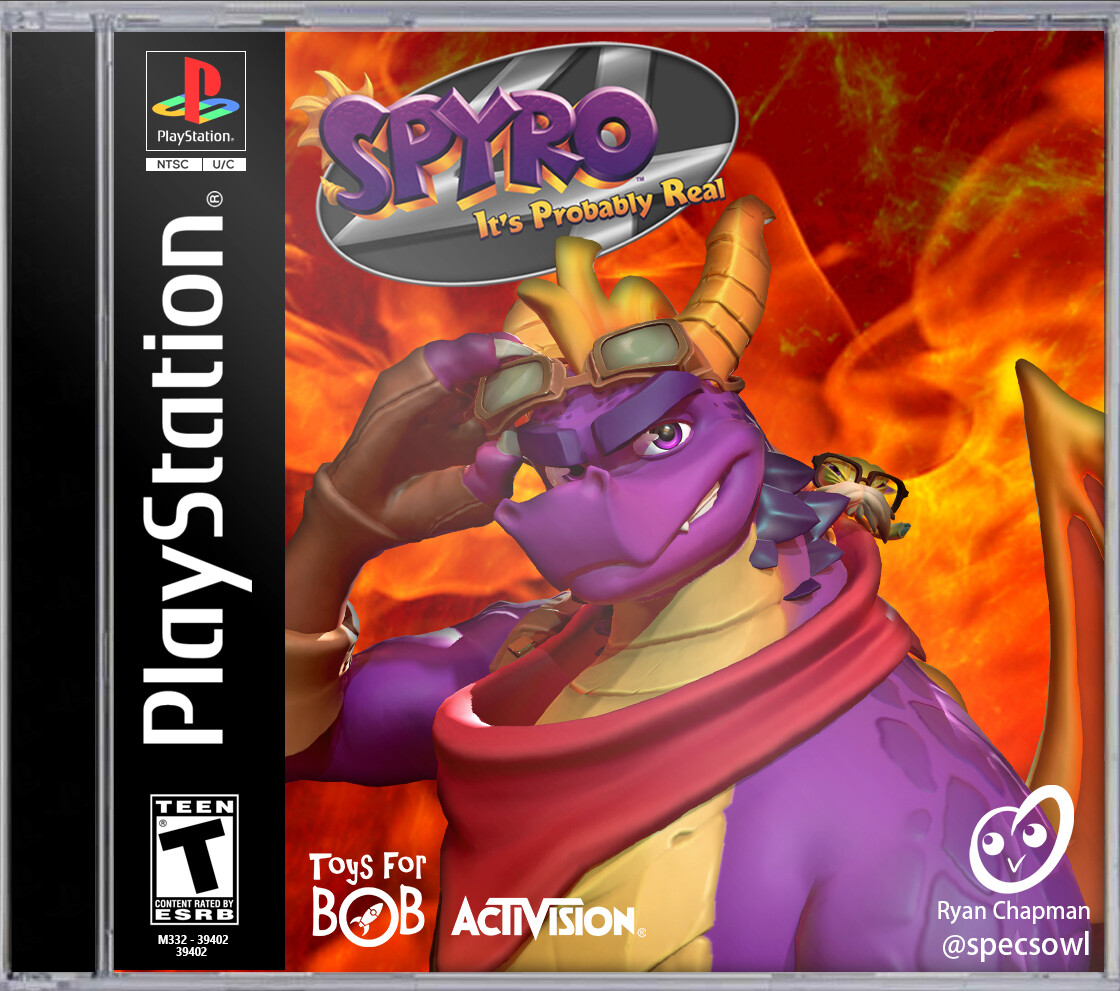 Fake cheesy jewel case mockup for how I'd imagine a Jak and Daxter-esque Spyro 4 sequel
