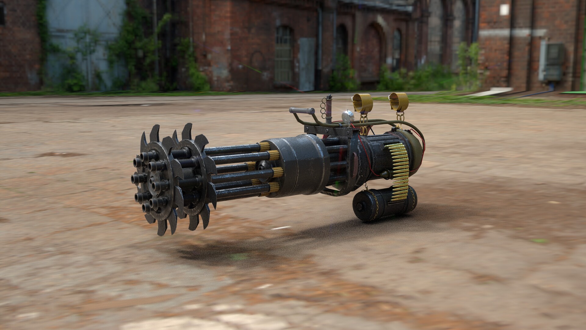 ArtStation Chainsaw customized machine gun