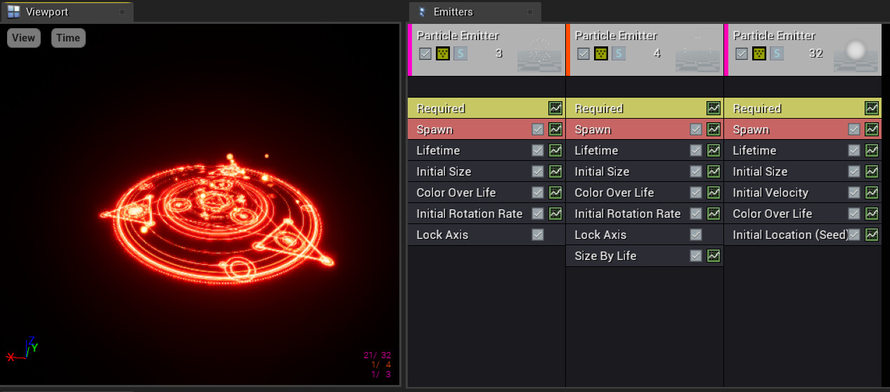 Magic circle Particle emitter