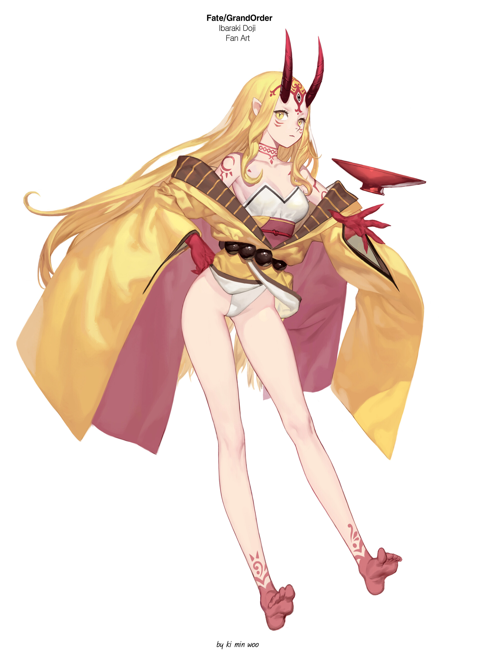 Artstation Fate Grandorder Ibaraki Doji Ki Minwoo