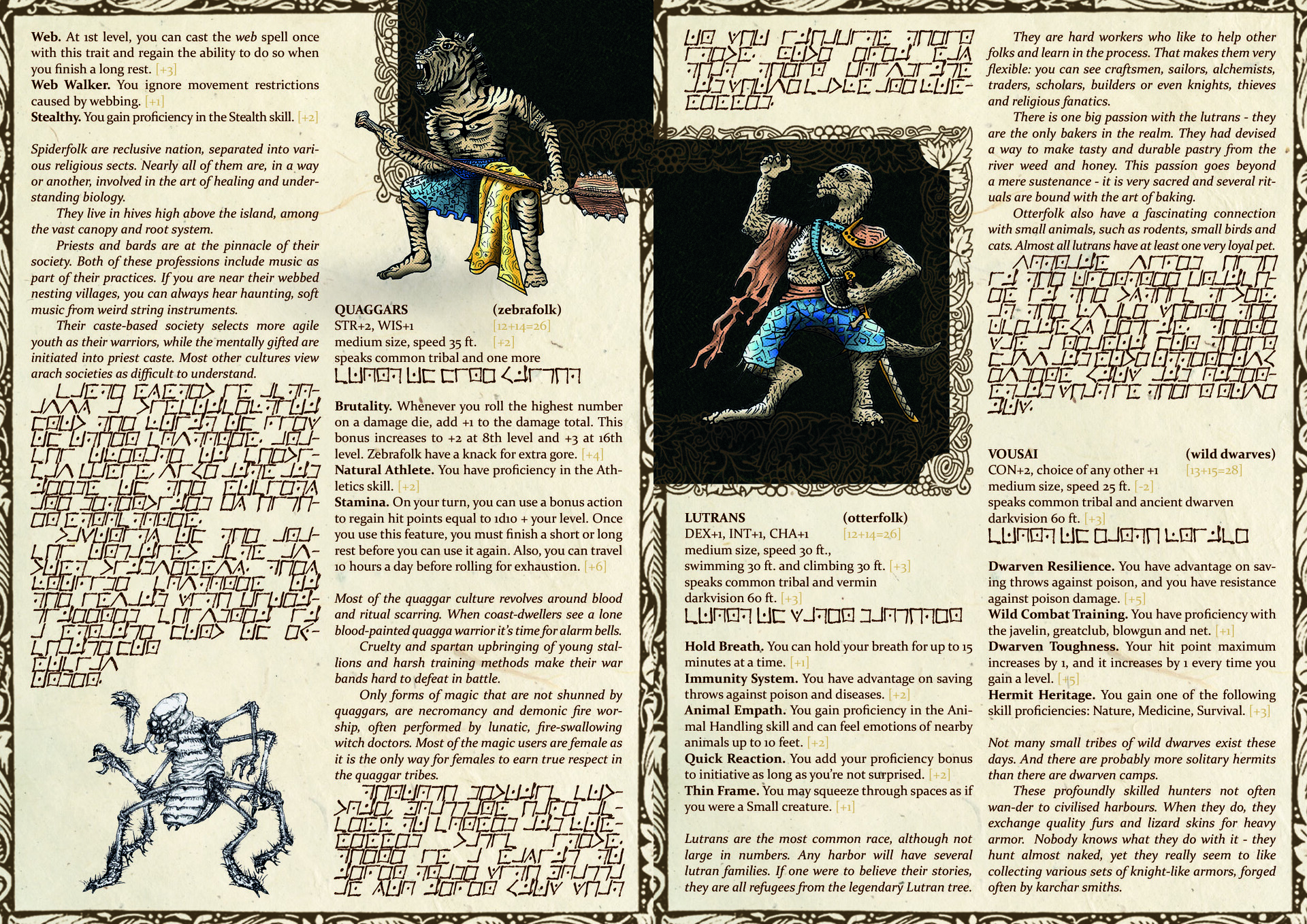 Artstation Book Of Animal Folk Cultures For 5e D N D Cemejn Limak Still needed bonus actions extra limbs shapeshifting large size detect balance: book of animal folk cultures for 5e d n