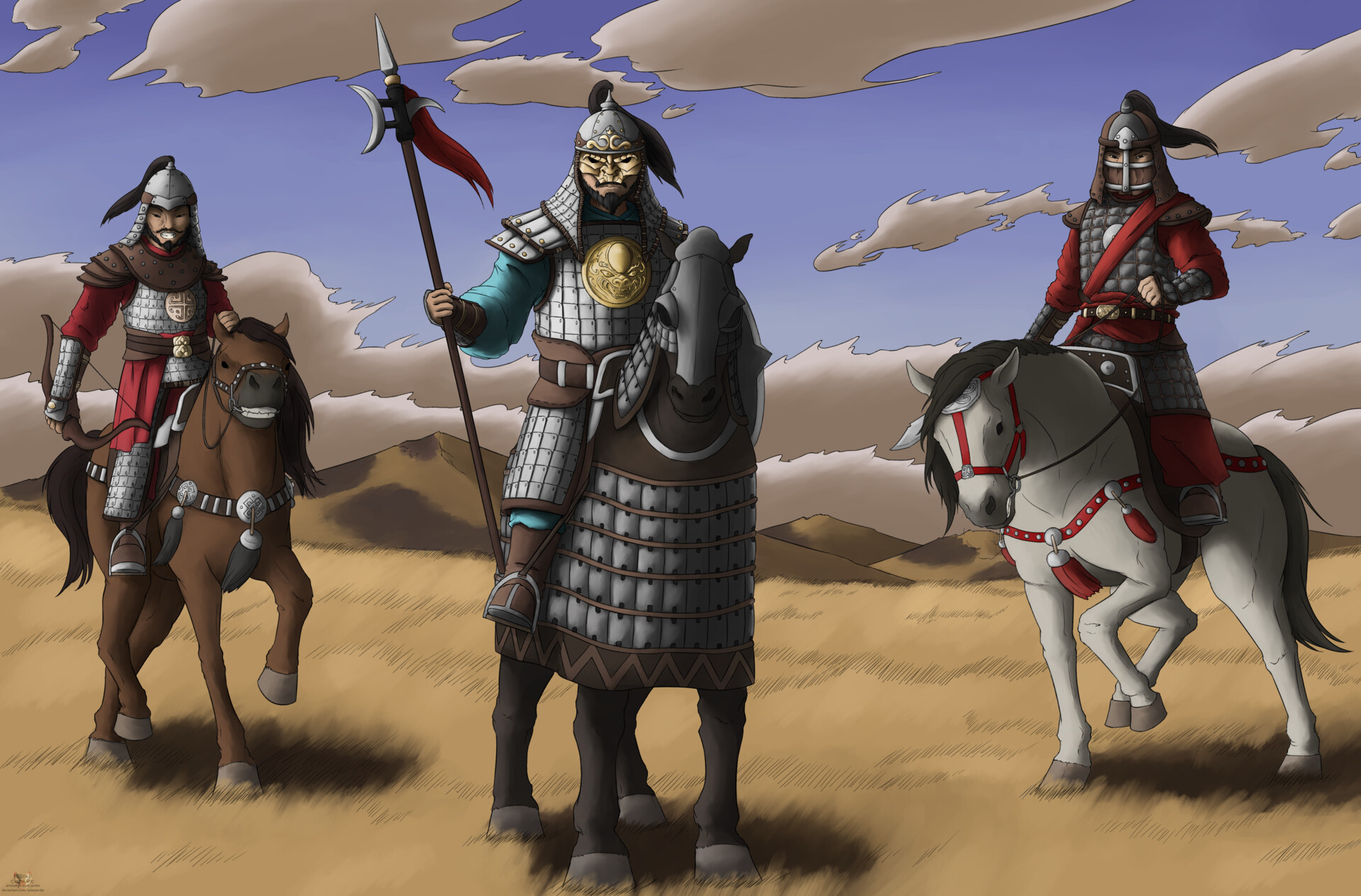 ArtStation - Mongol warriors