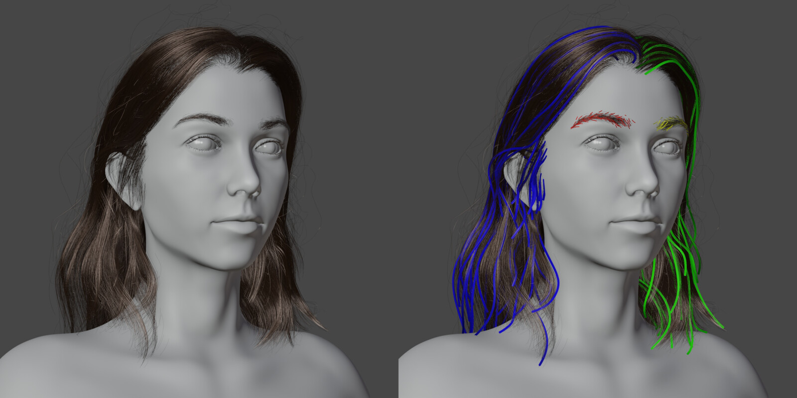 little breakdown, decided to split into two part. still cant figure out how to make hair line look good. 