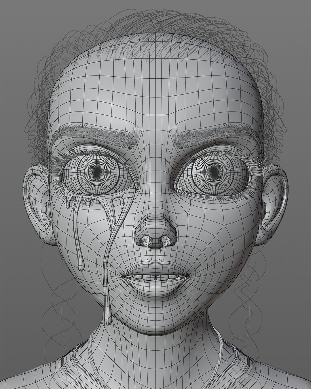 Wireframe and Hair Particles