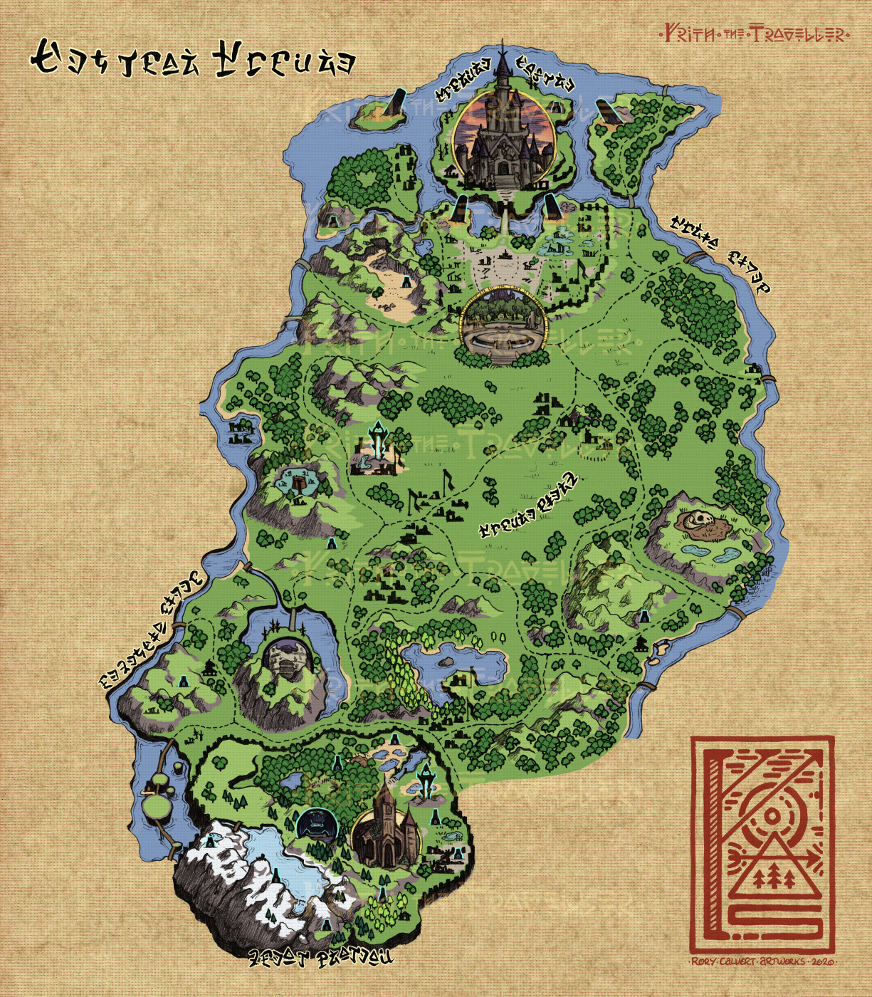 Fan Recreates Breath of the Wild's Map in Classic RPG Style