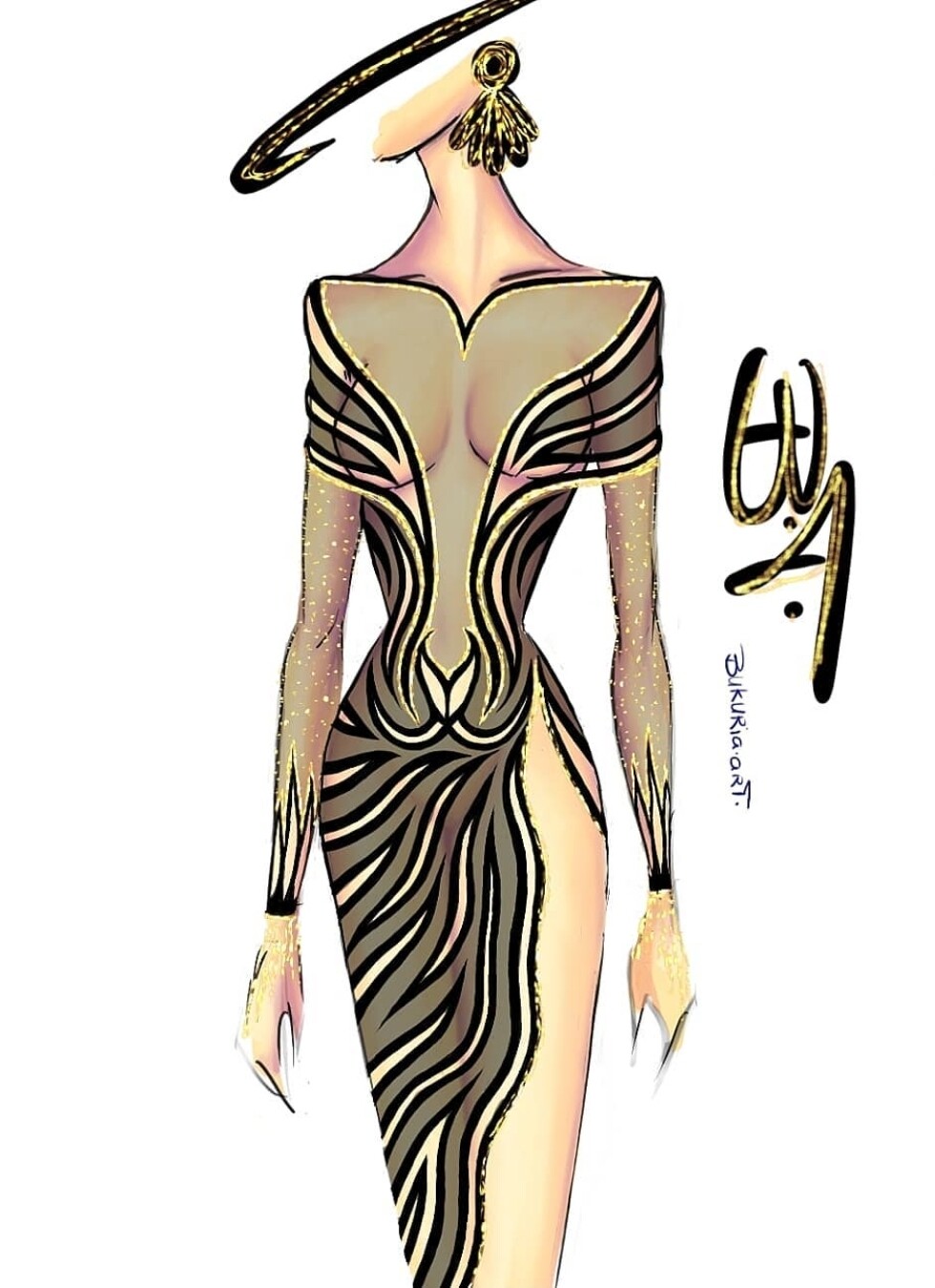 Bukuria Art Black Sexy Dress