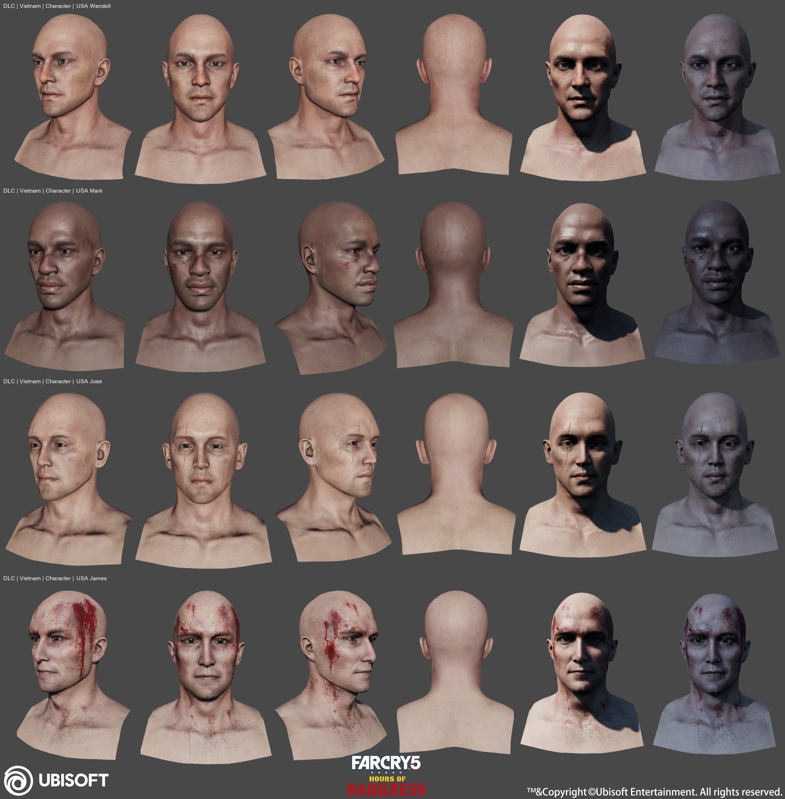 Le Aero Yang Far Cry 5 Dlc Hours Of Darkness Heads Outfits And Assets