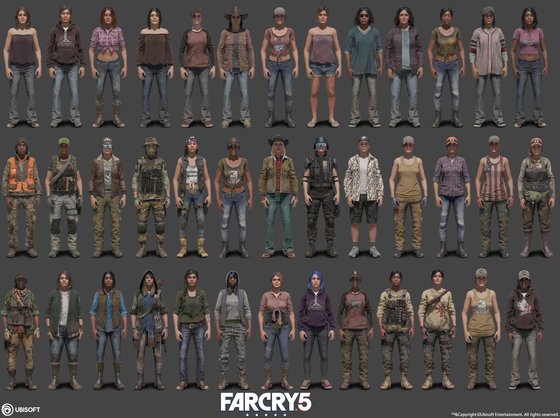 FAR CRY 5 mod outfits cultists variations from trailer\live action