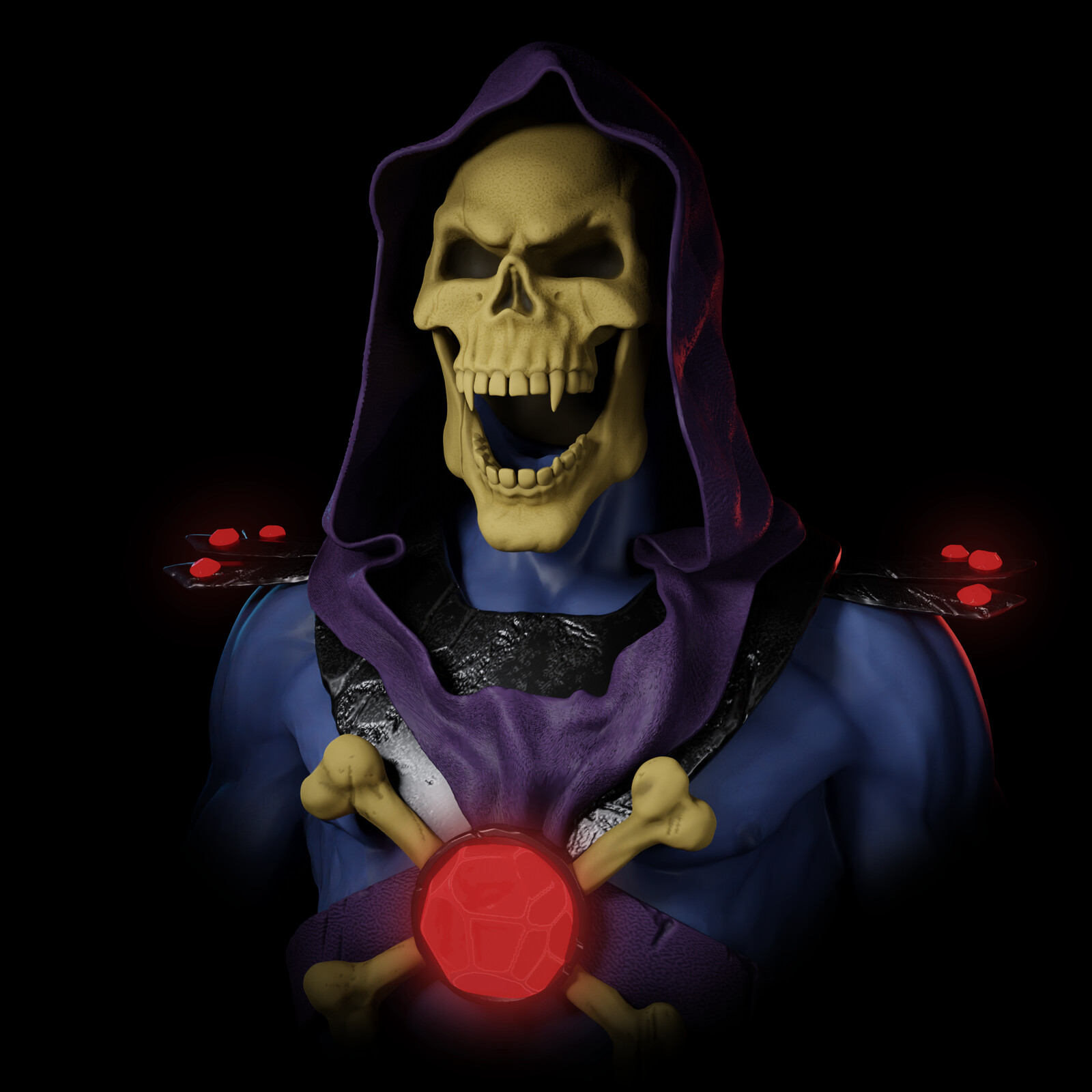 Day 10. Skeleton. My Skeletor fanart here 