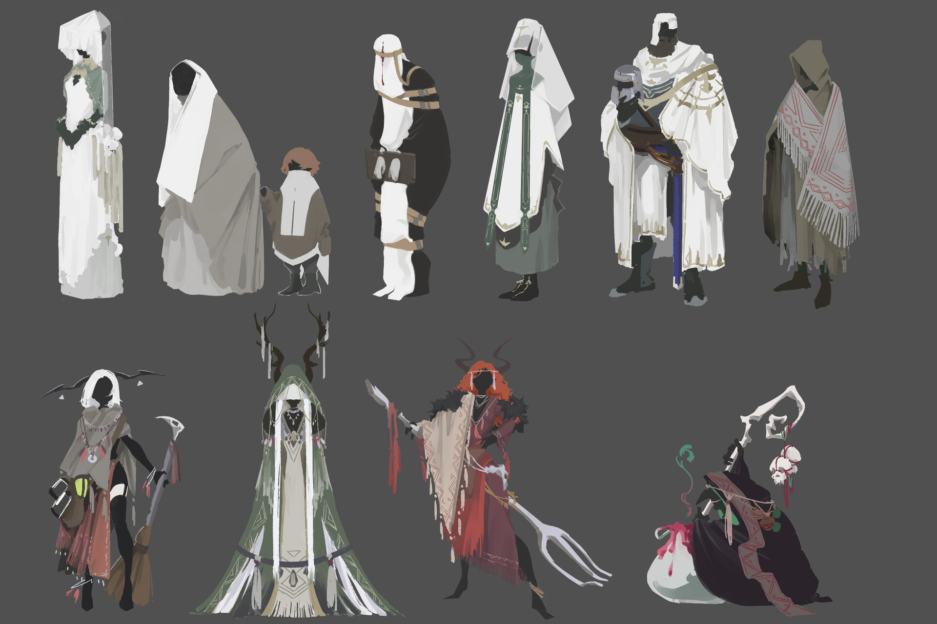 ArtStation THE NEW RELIGIONcharacters design practice