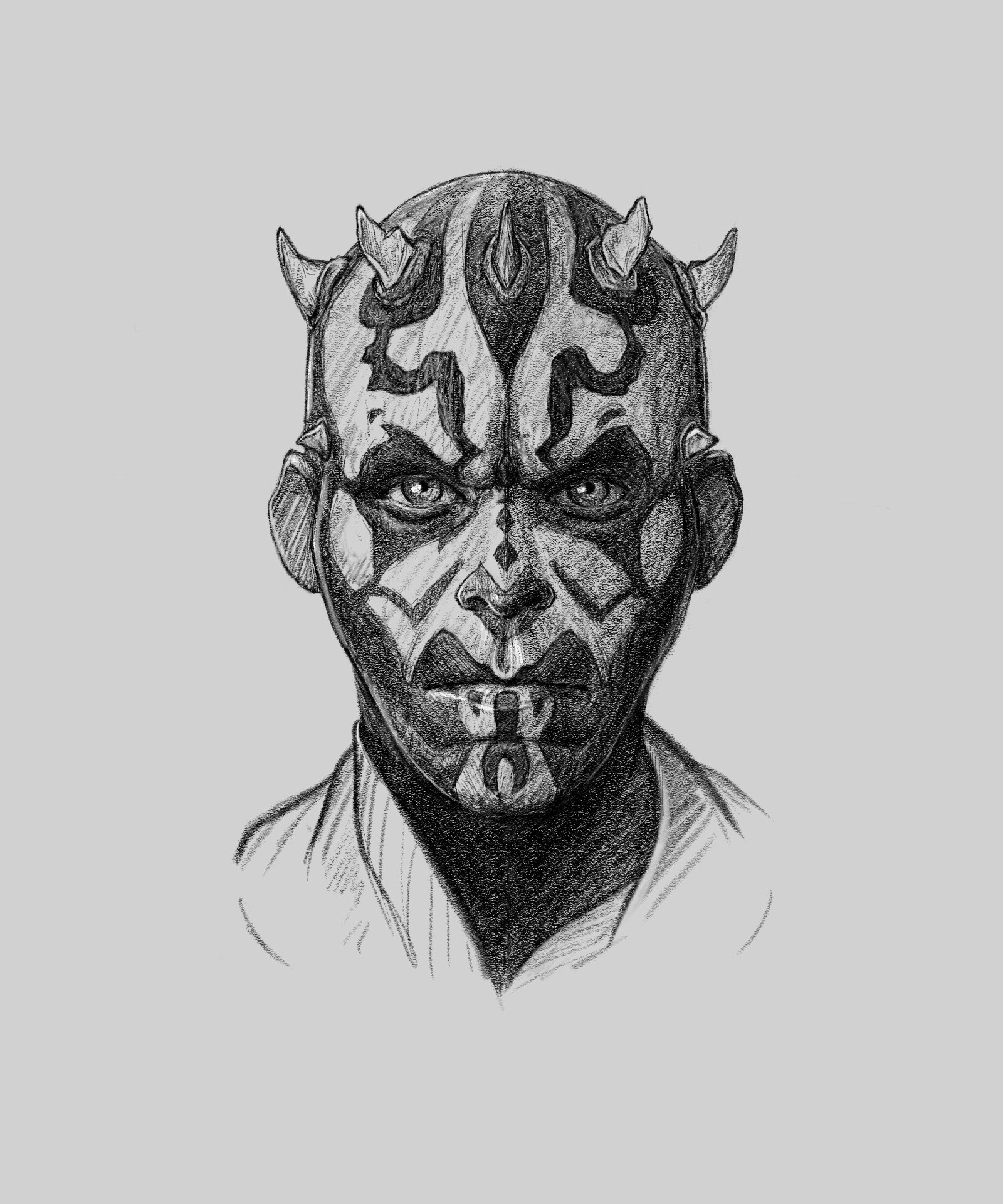 DC Garcia  Darth Maul Pencil Sketch