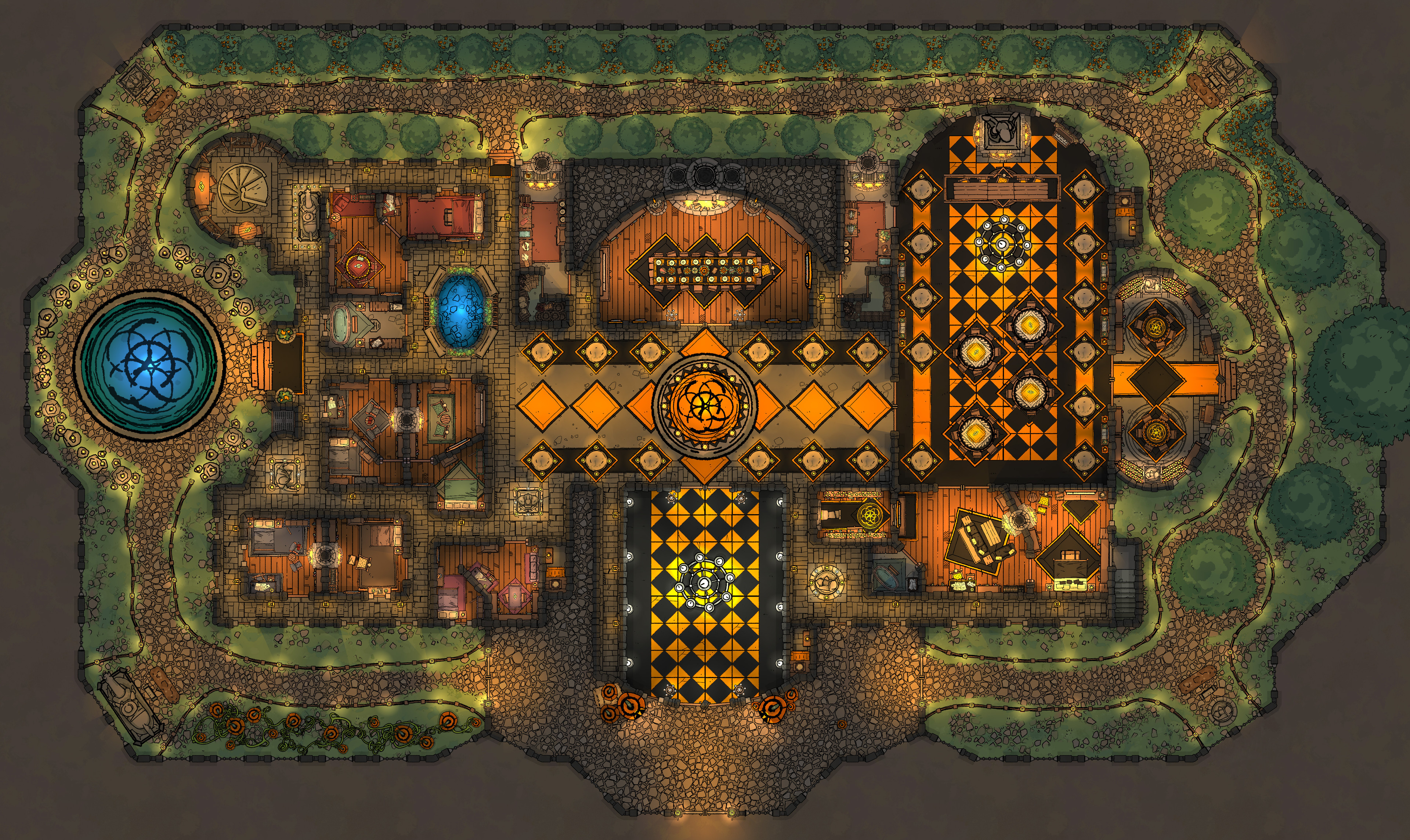 1st Level of the Halloween Themed Noble Estate