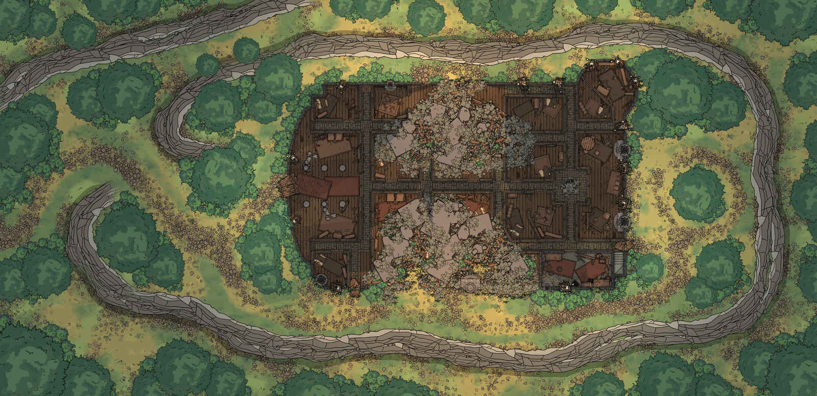 Battle Map | LMoP - Ruined Tresendar Manor