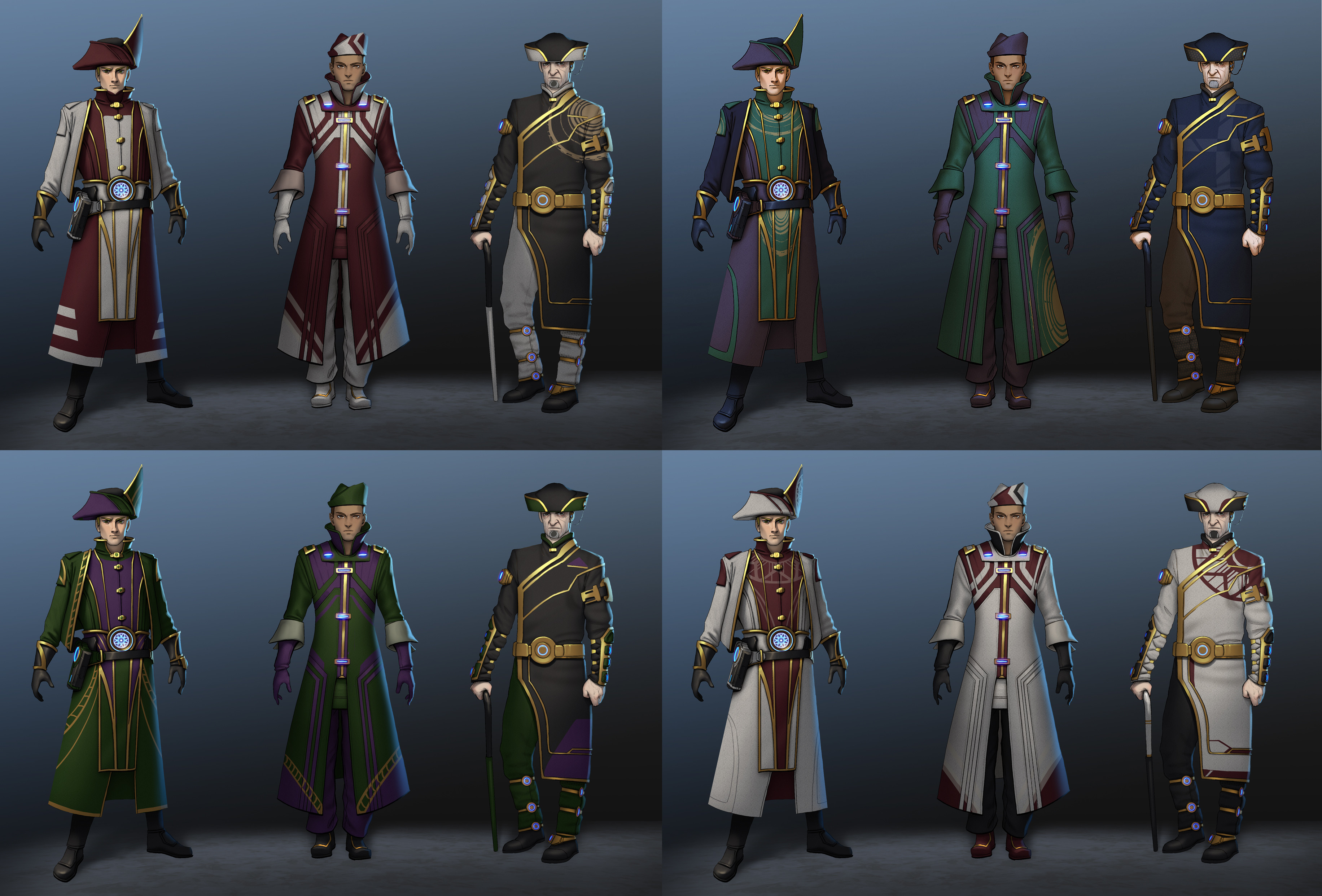 Various designs for the men