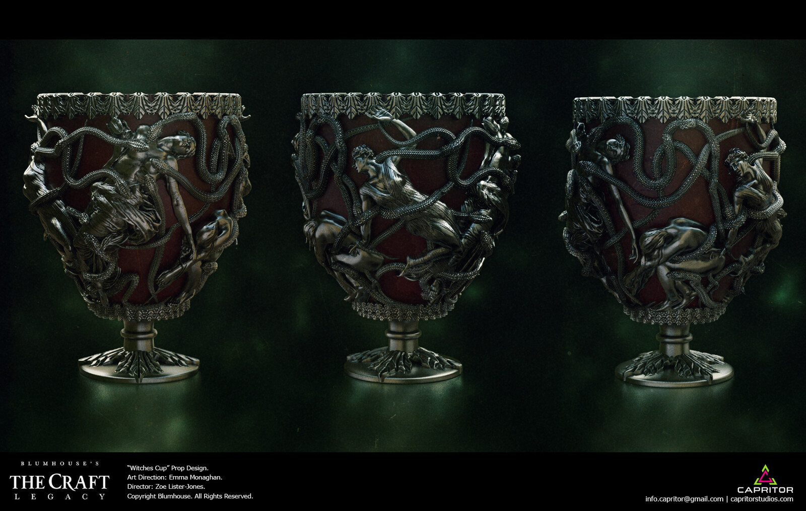 Render of the "Witches Cup" Prop Design.