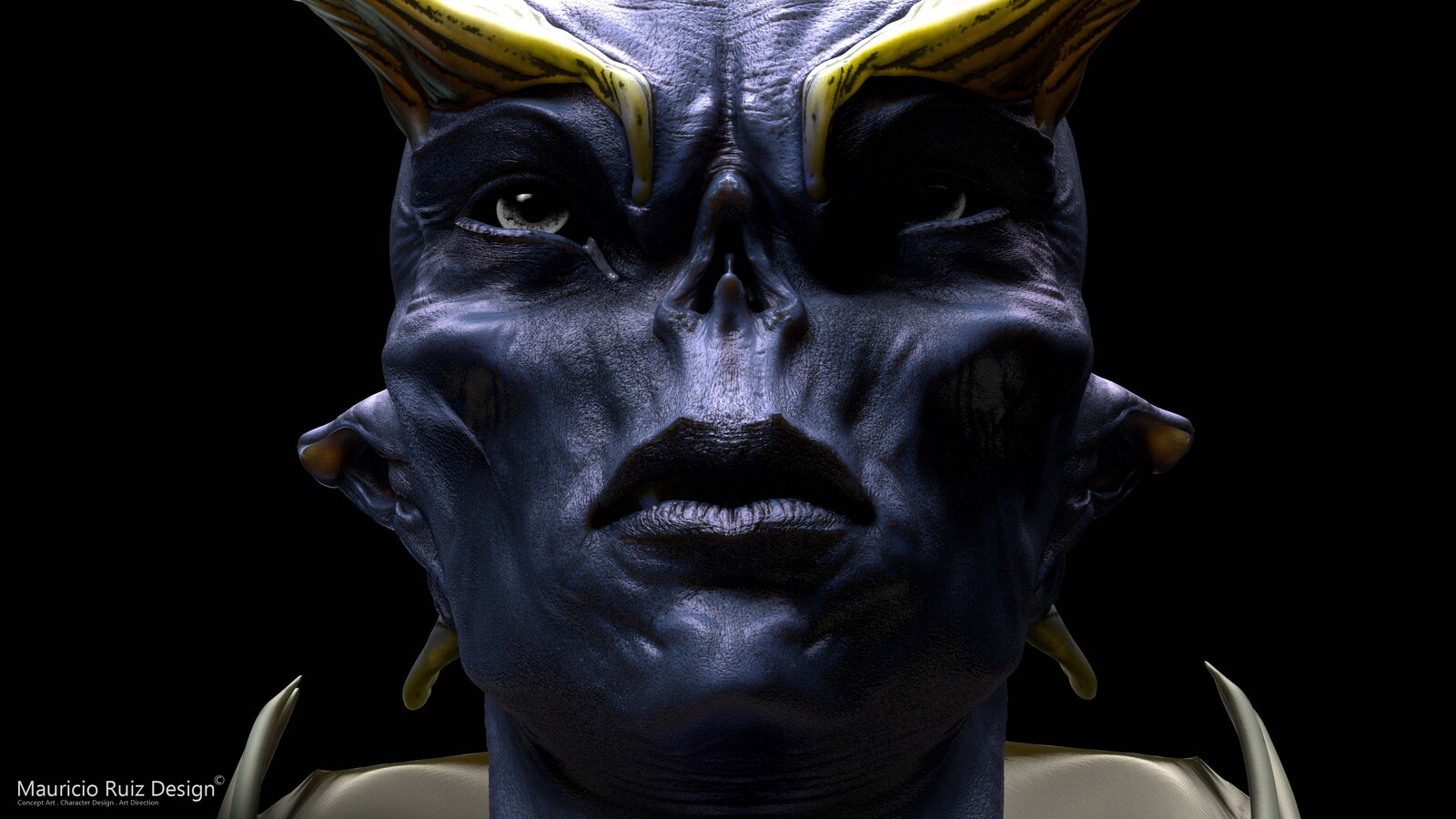 Face without texture applied.